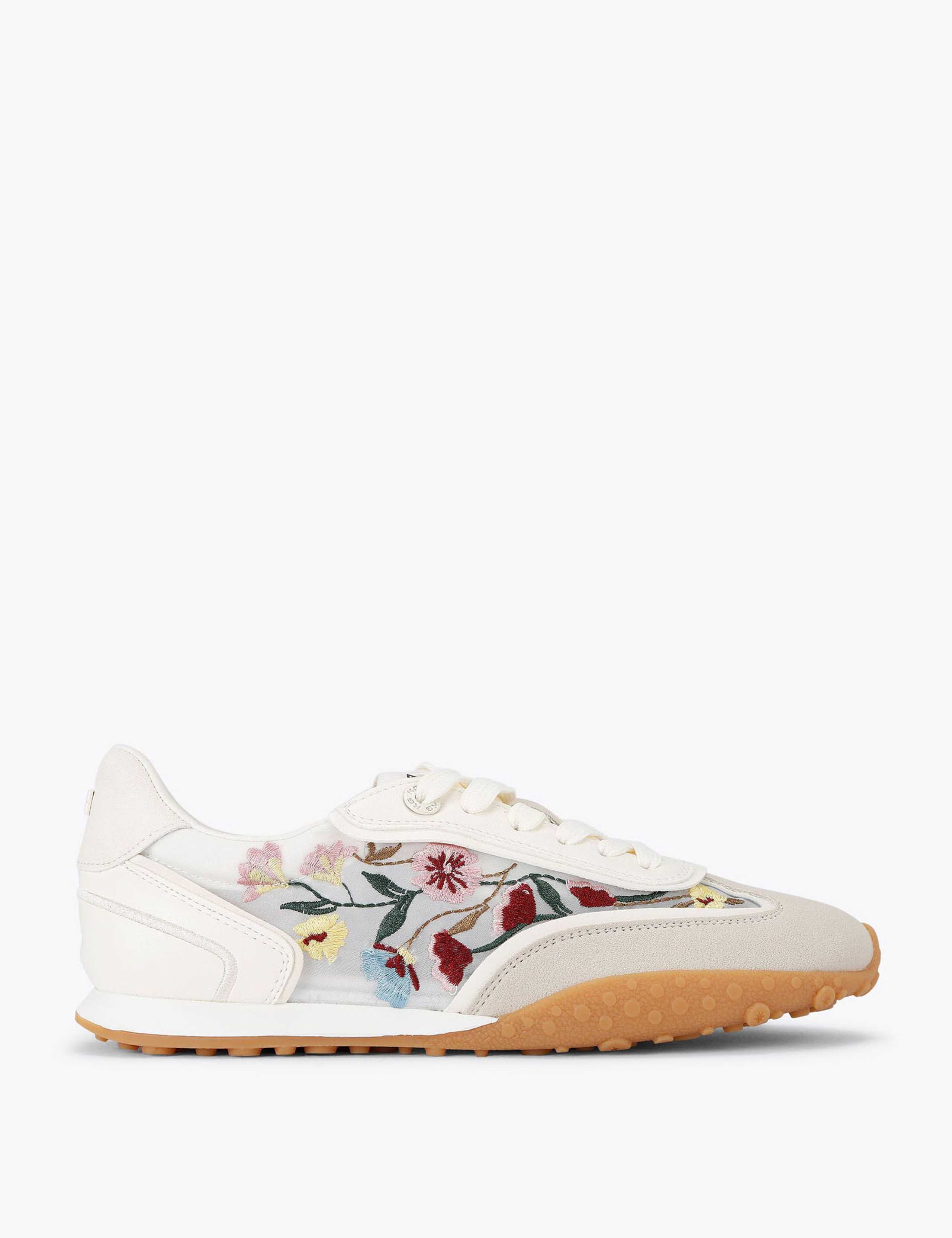 Lace-Up Floral Embroidery Trainers 2 of 5