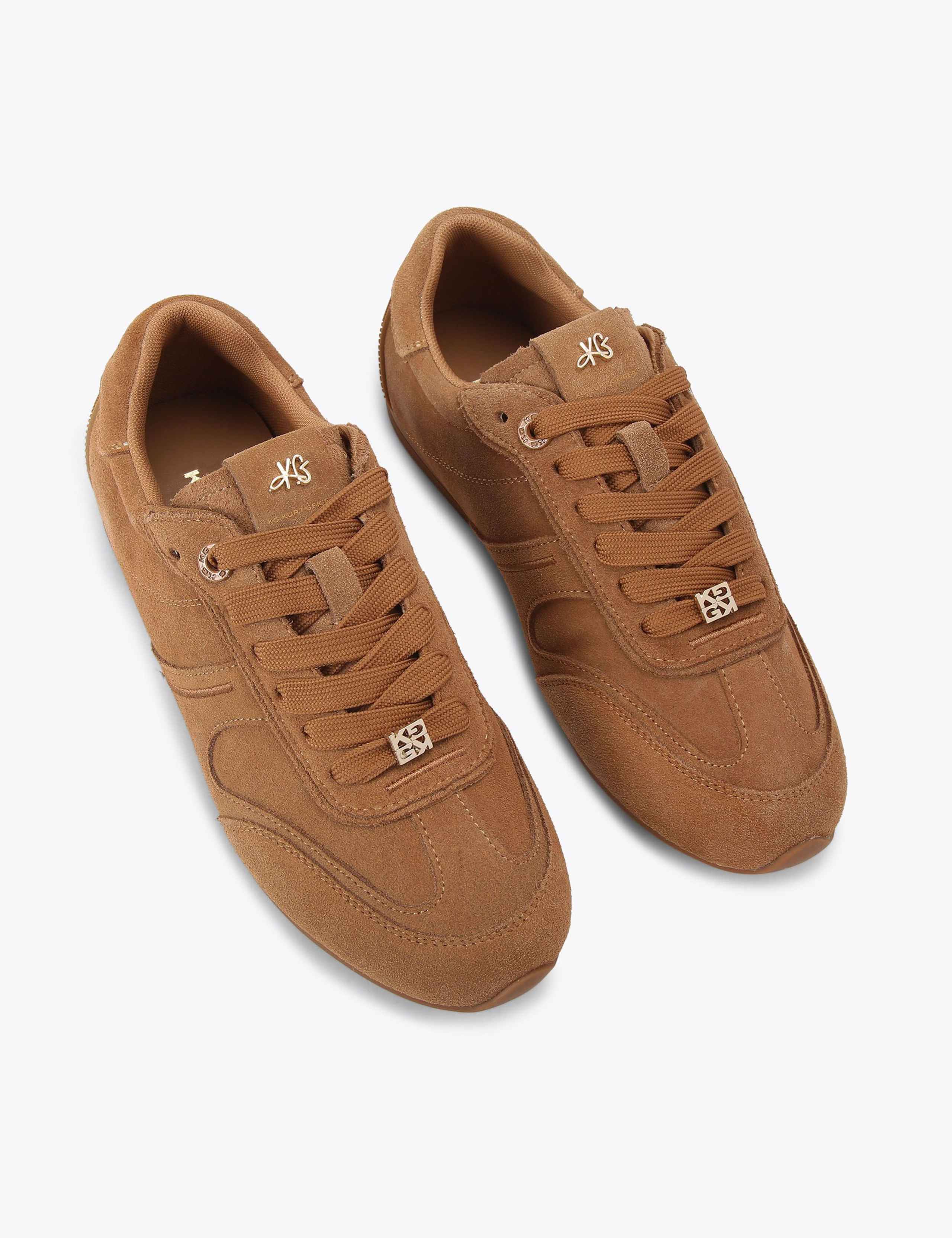 Suede Lace Up Trainers 2 of 4