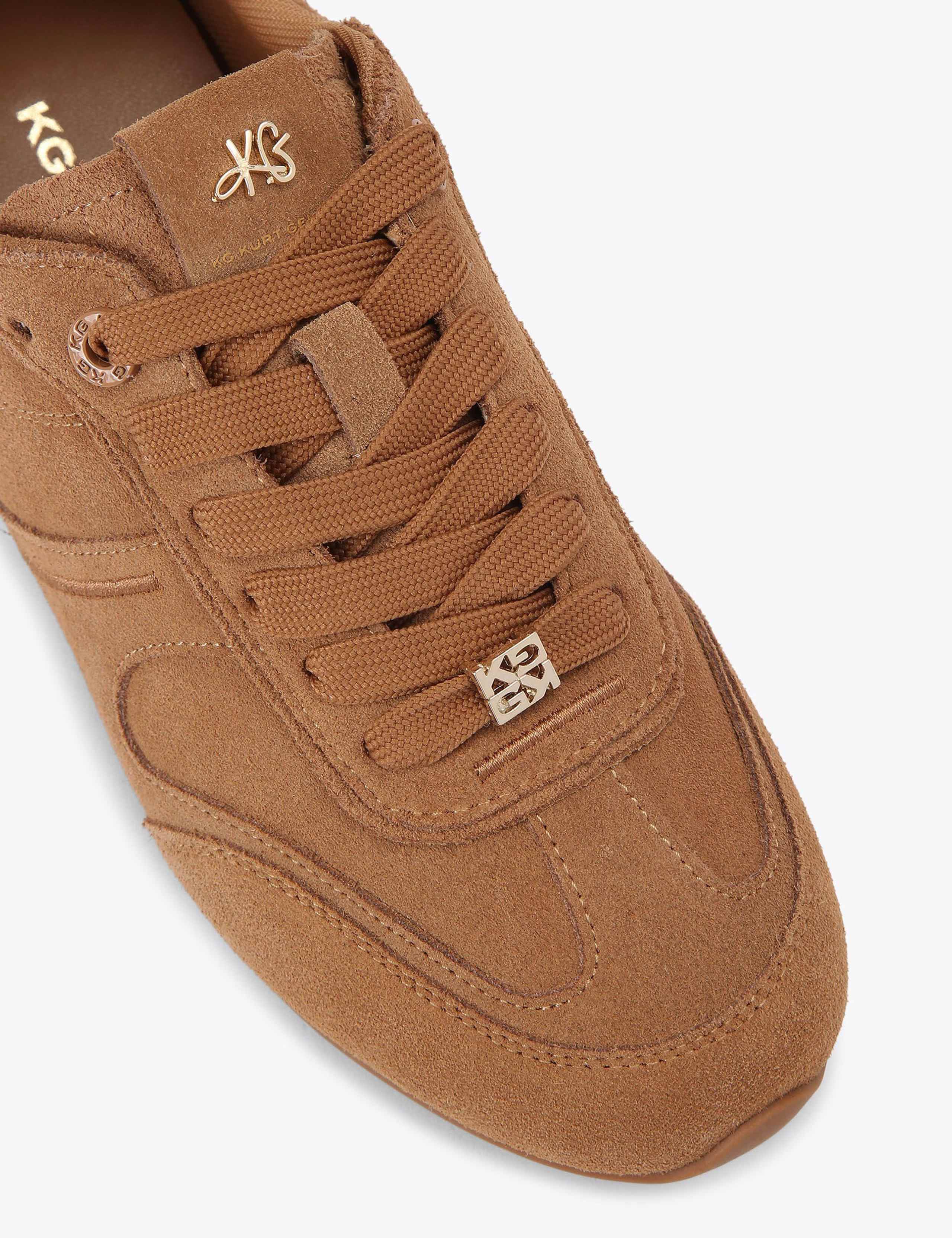 Suede Lace Up Trainers 4 of 4