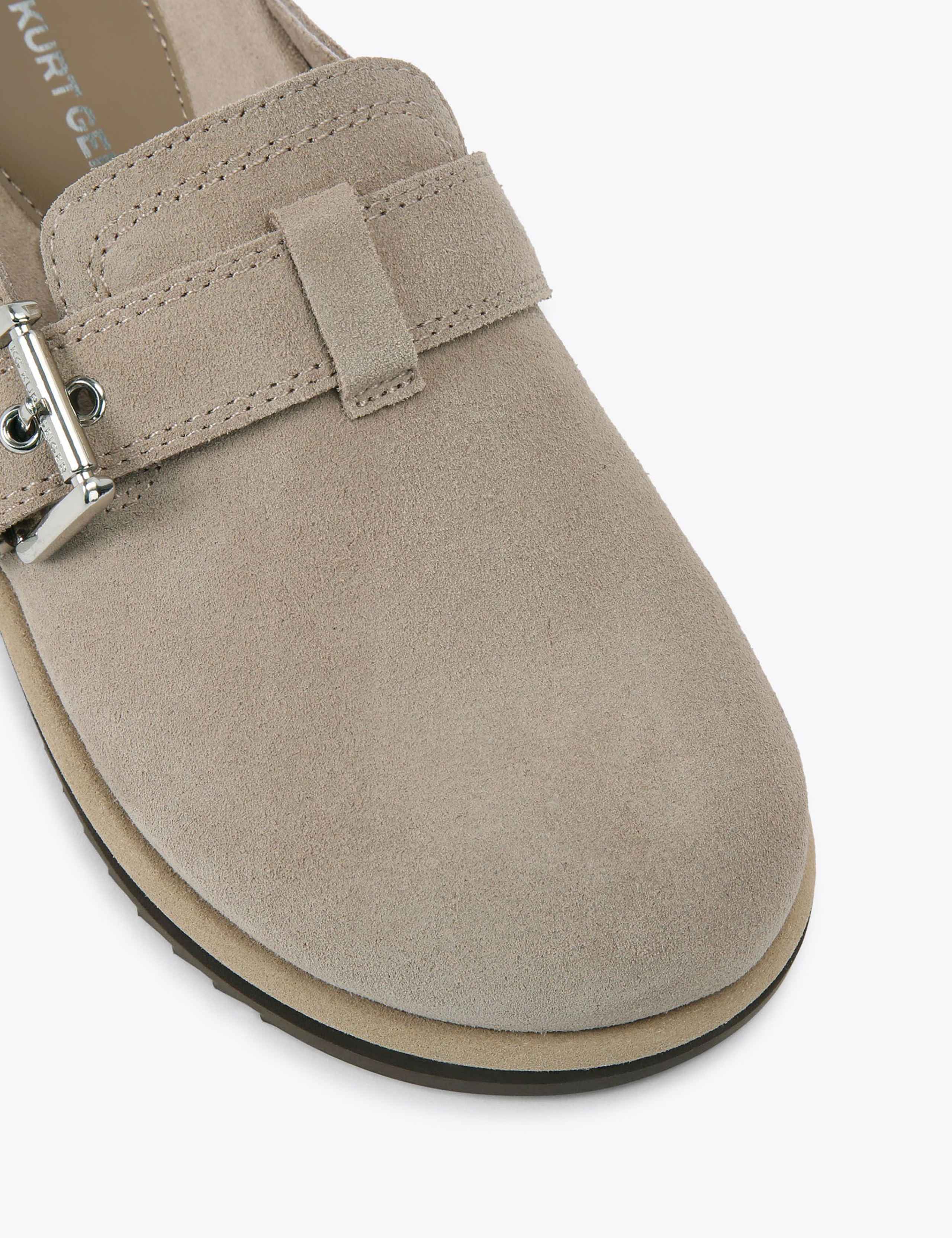 Suede Buckle Clogs 3 of 4