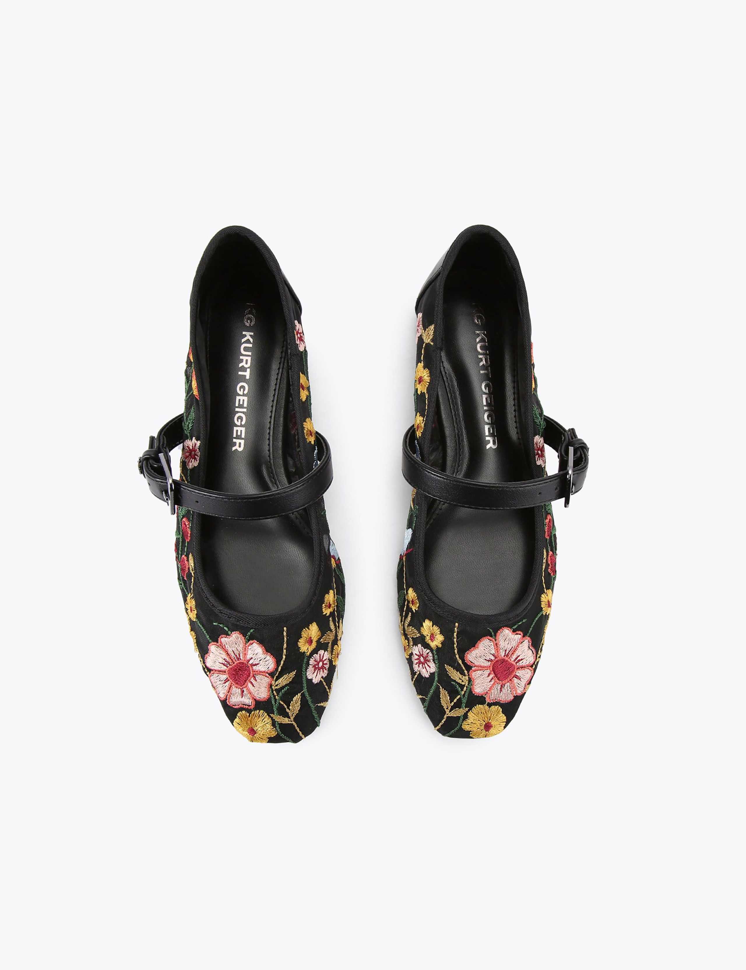 Floral Flat Mesh Ballet Flats 3 of 5