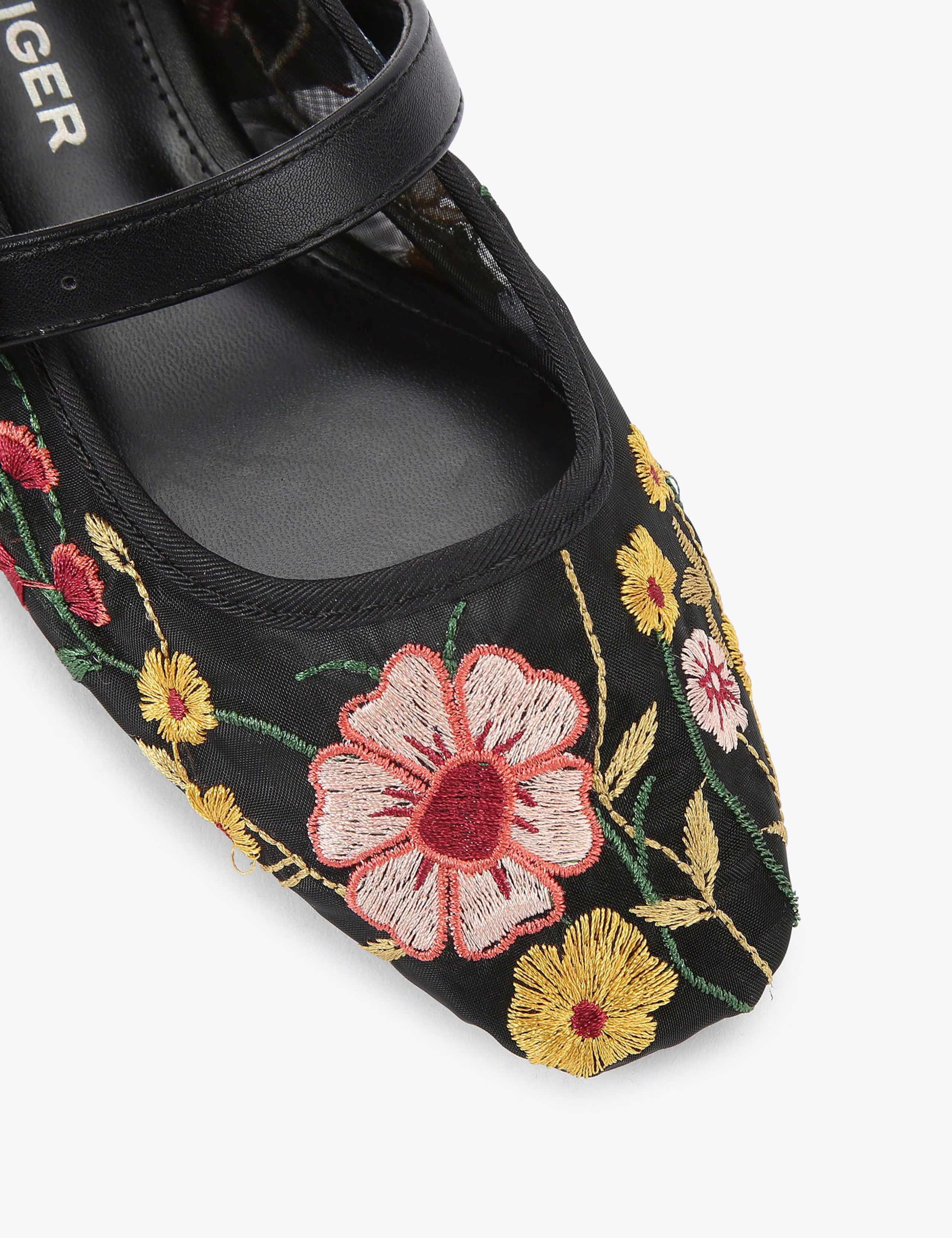 Floral Flat Mesh Ballet Flats 4 of 5
