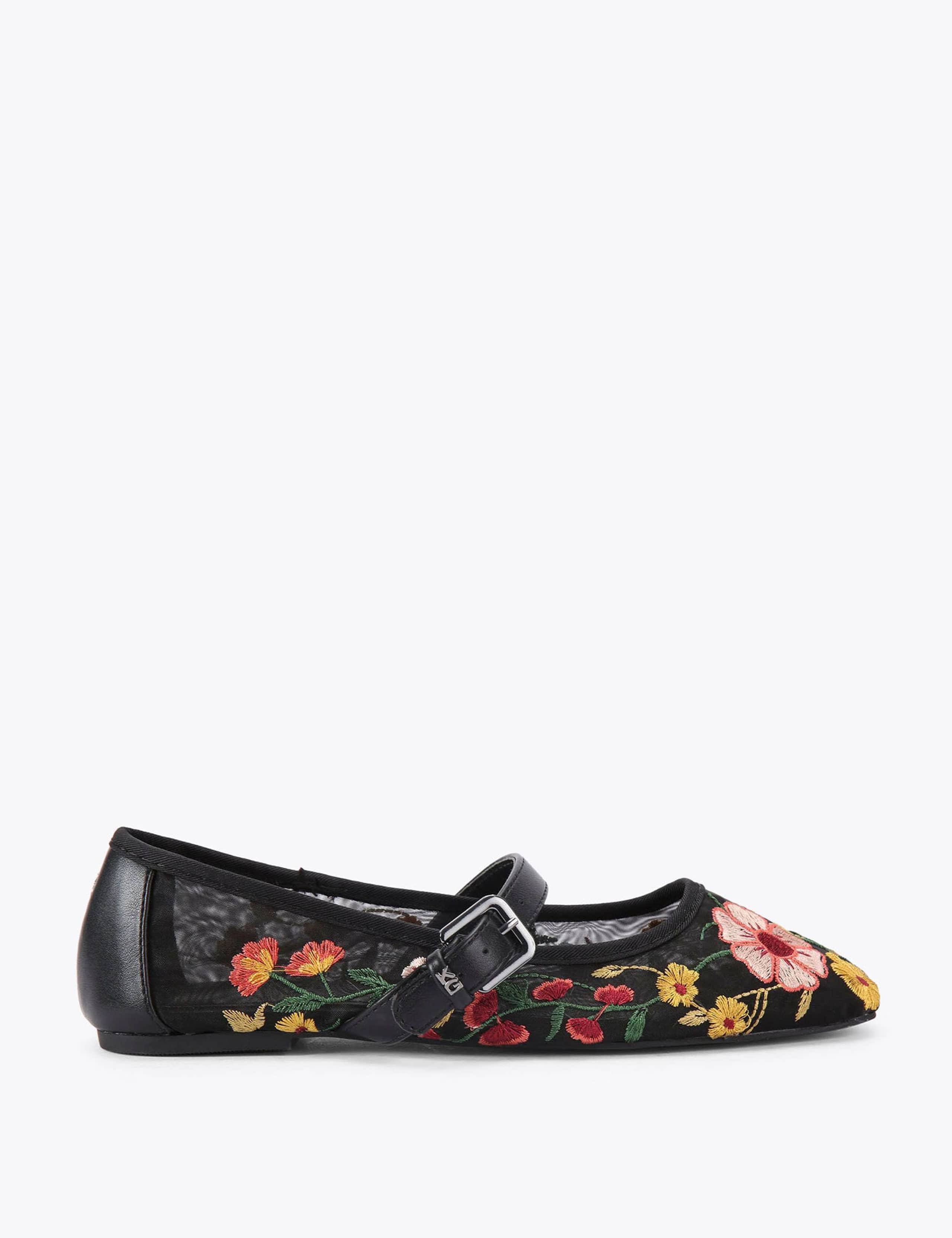 Floral Flat Mesh Ballet Flats 2 of 5