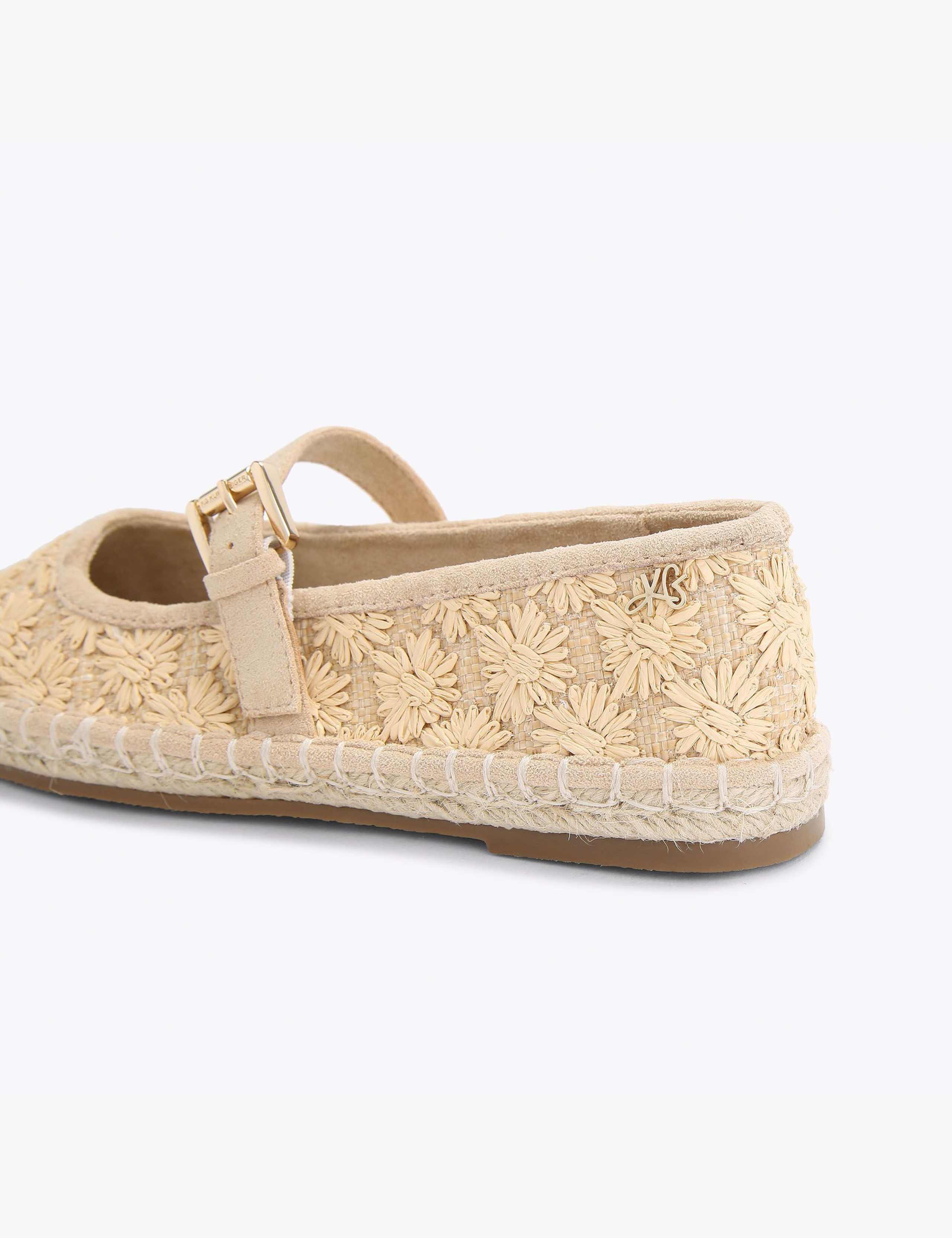 Floral Woven Flat Mary Jane Ballet Pumps 5 of 5