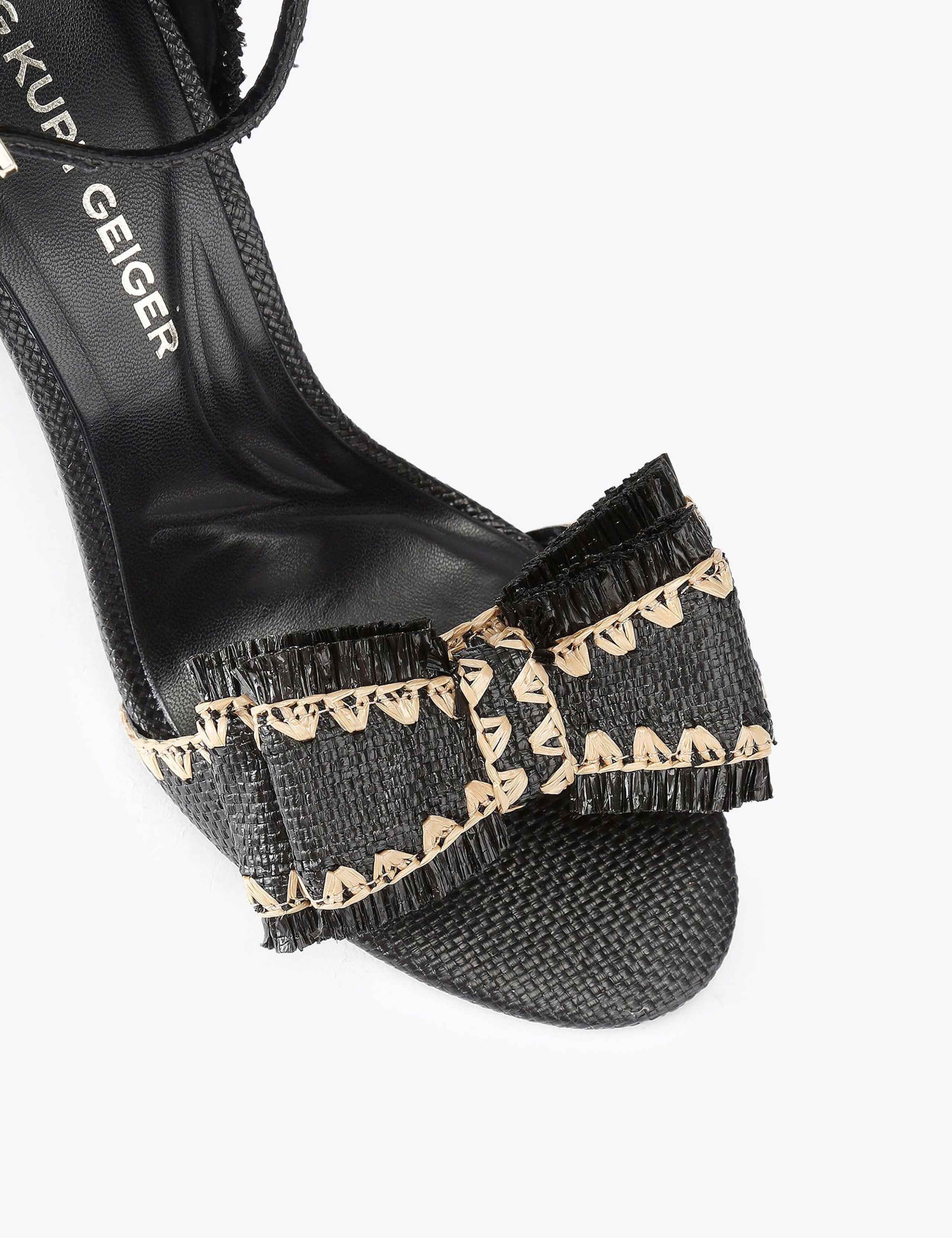Raffia Bow Stiletto Heel Sandals 4 of 5