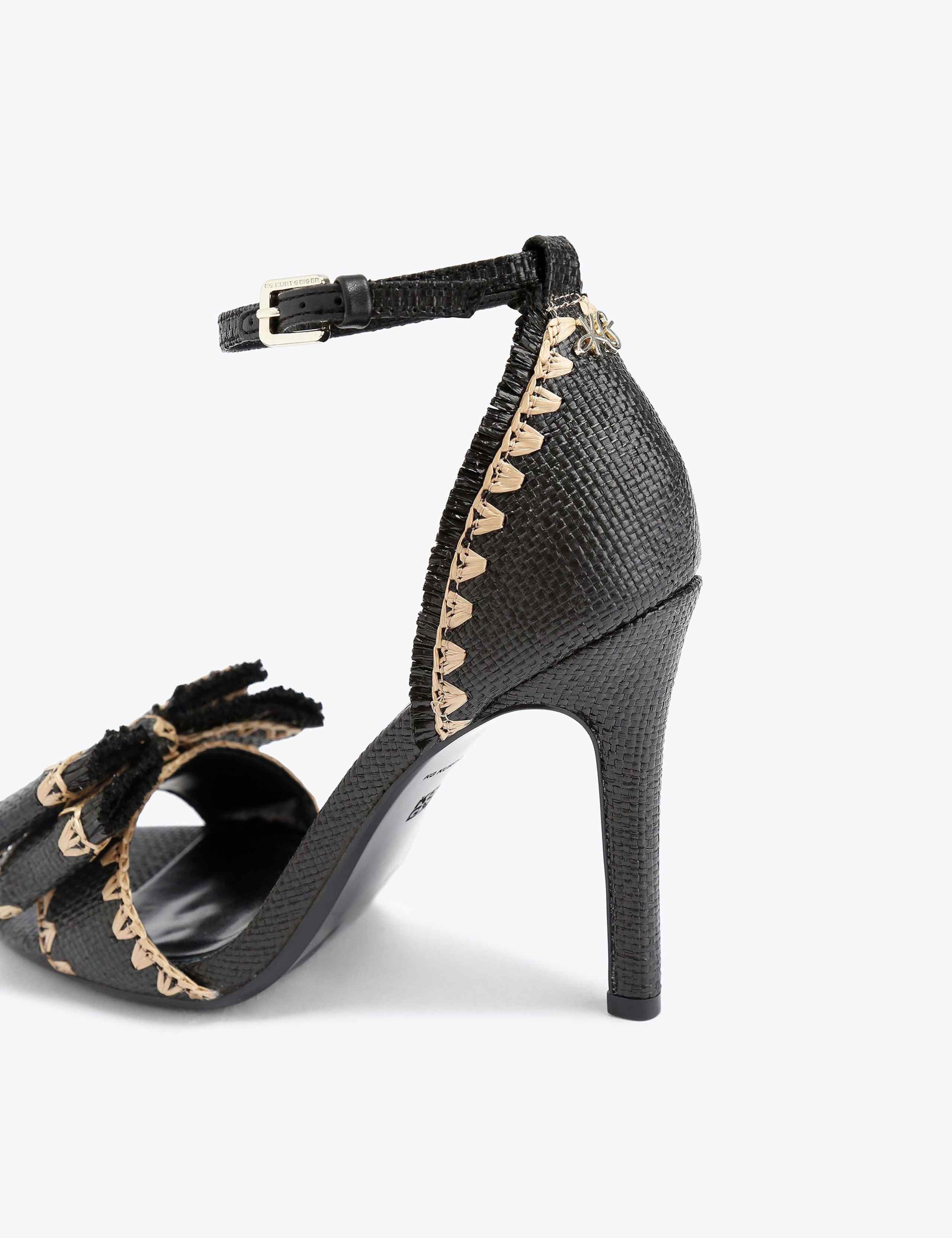 Raffia Bow Stiletto Heel Sandals 5 of 5
