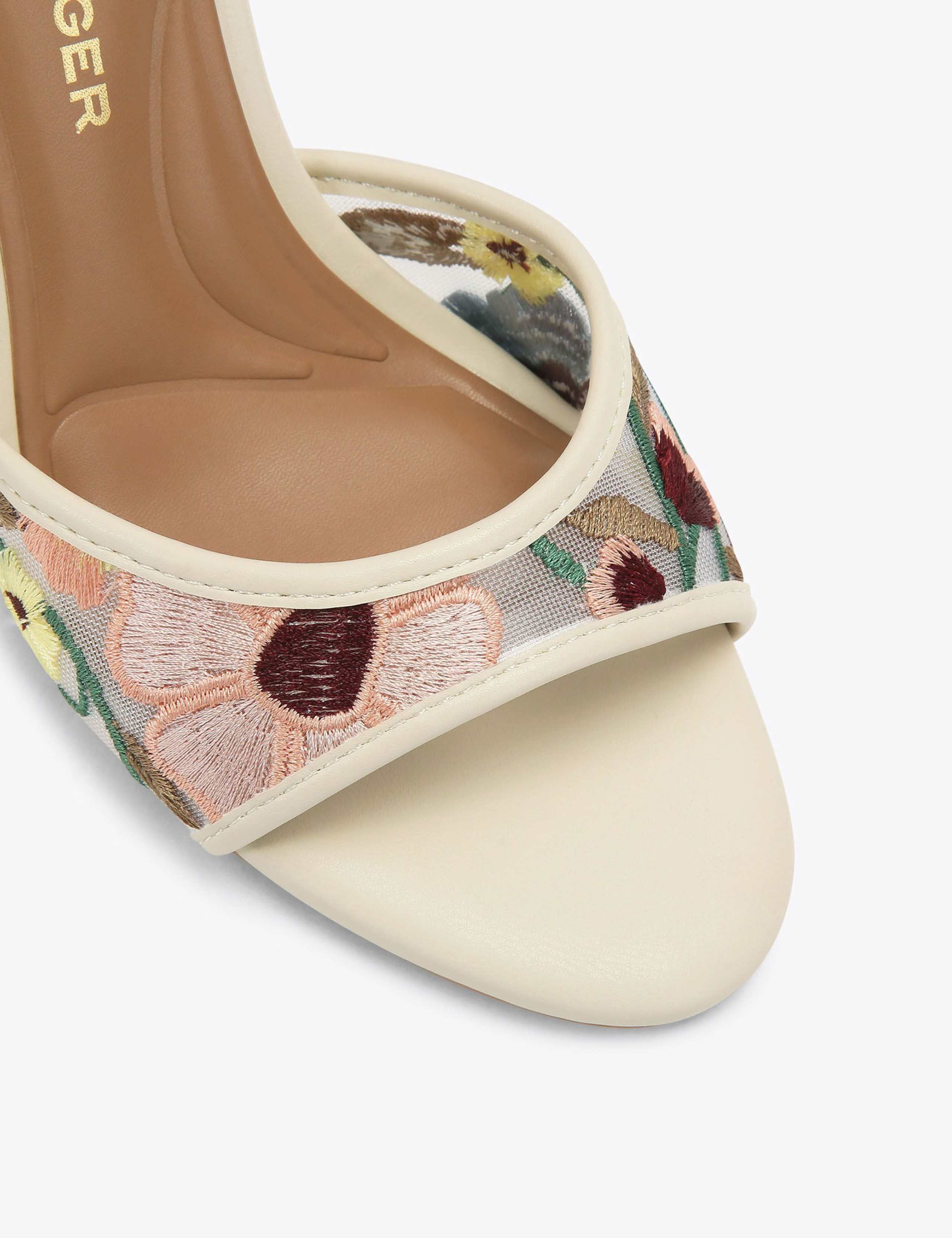 Floral Buckle Stiletto Heel Sandals 3 of 4