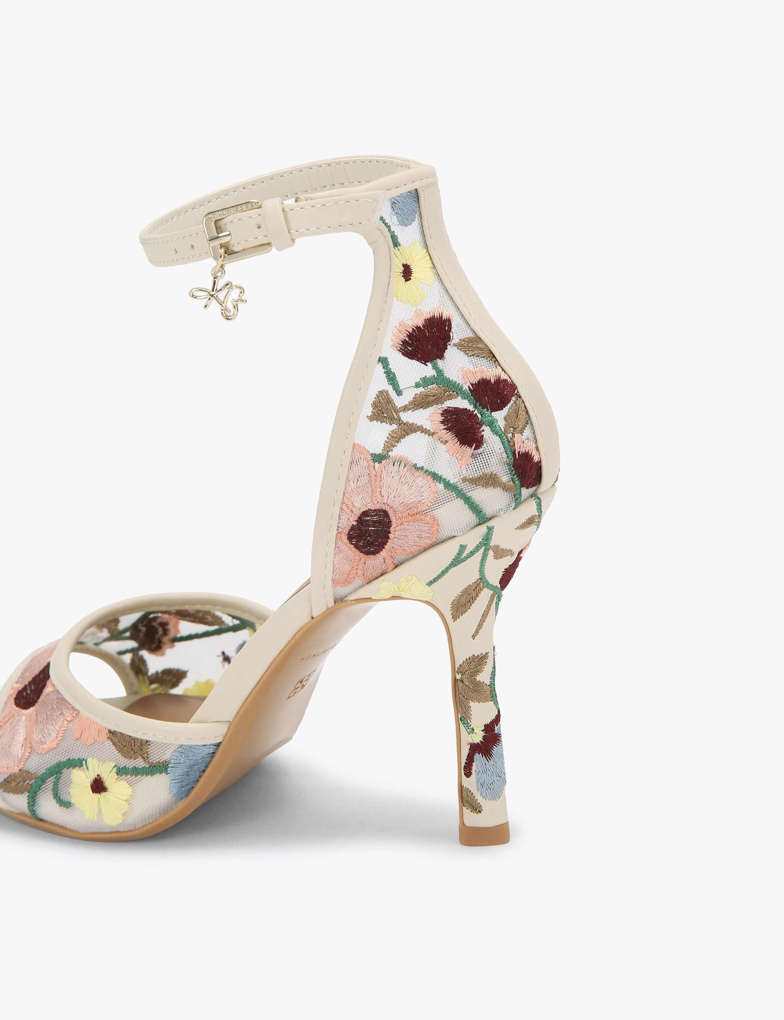 Floral Buckle Stiletto Heel Sandals 4 of 4