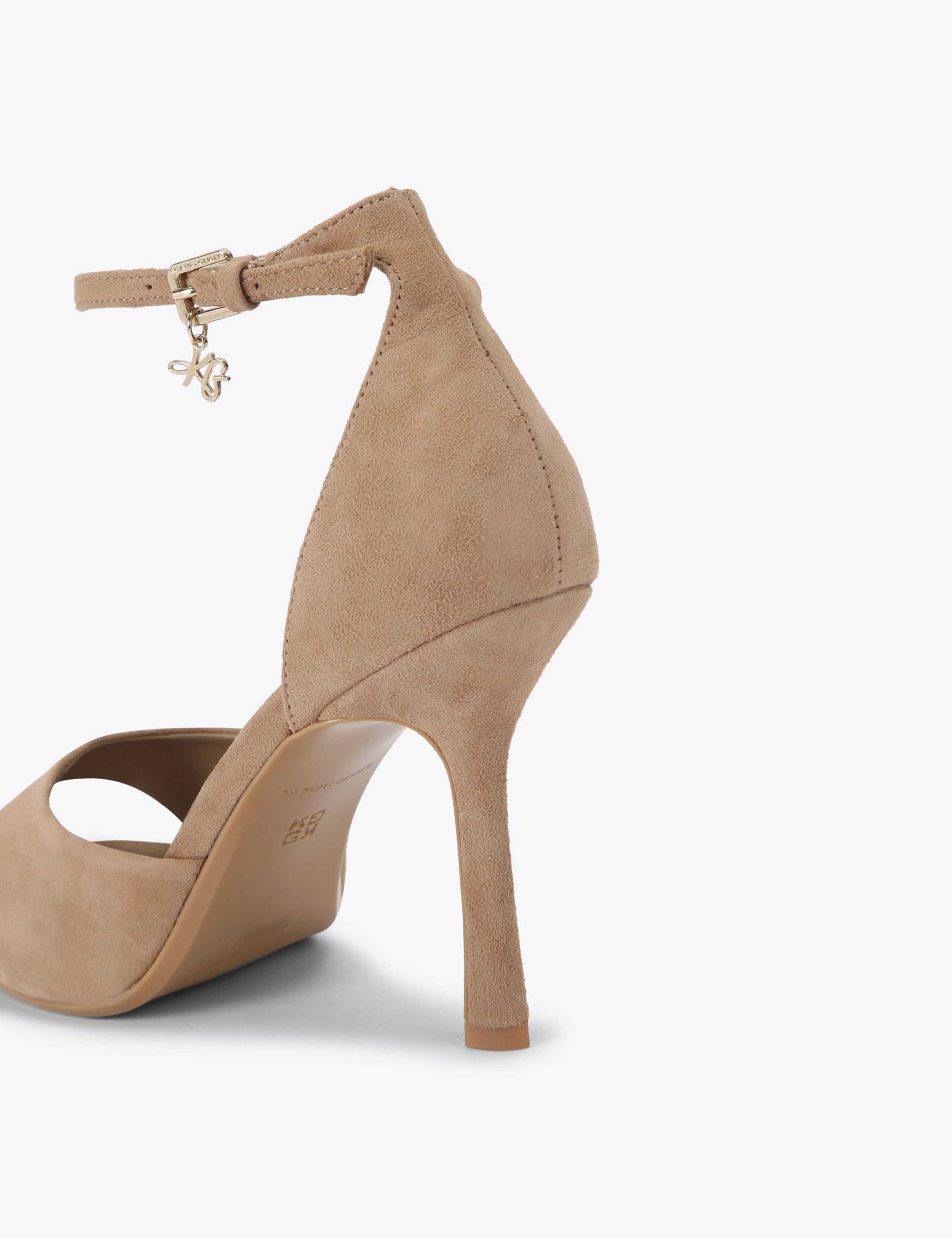 Suede Ankle Strap Stiletto Heel Sandals 4 of 4