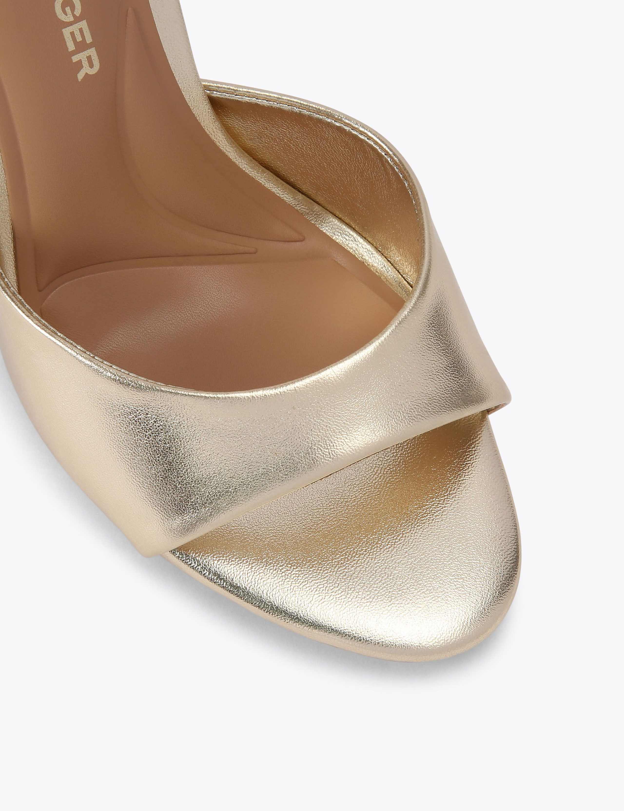 Metallic Ankle Strap Stiletto Heels 3 of 4