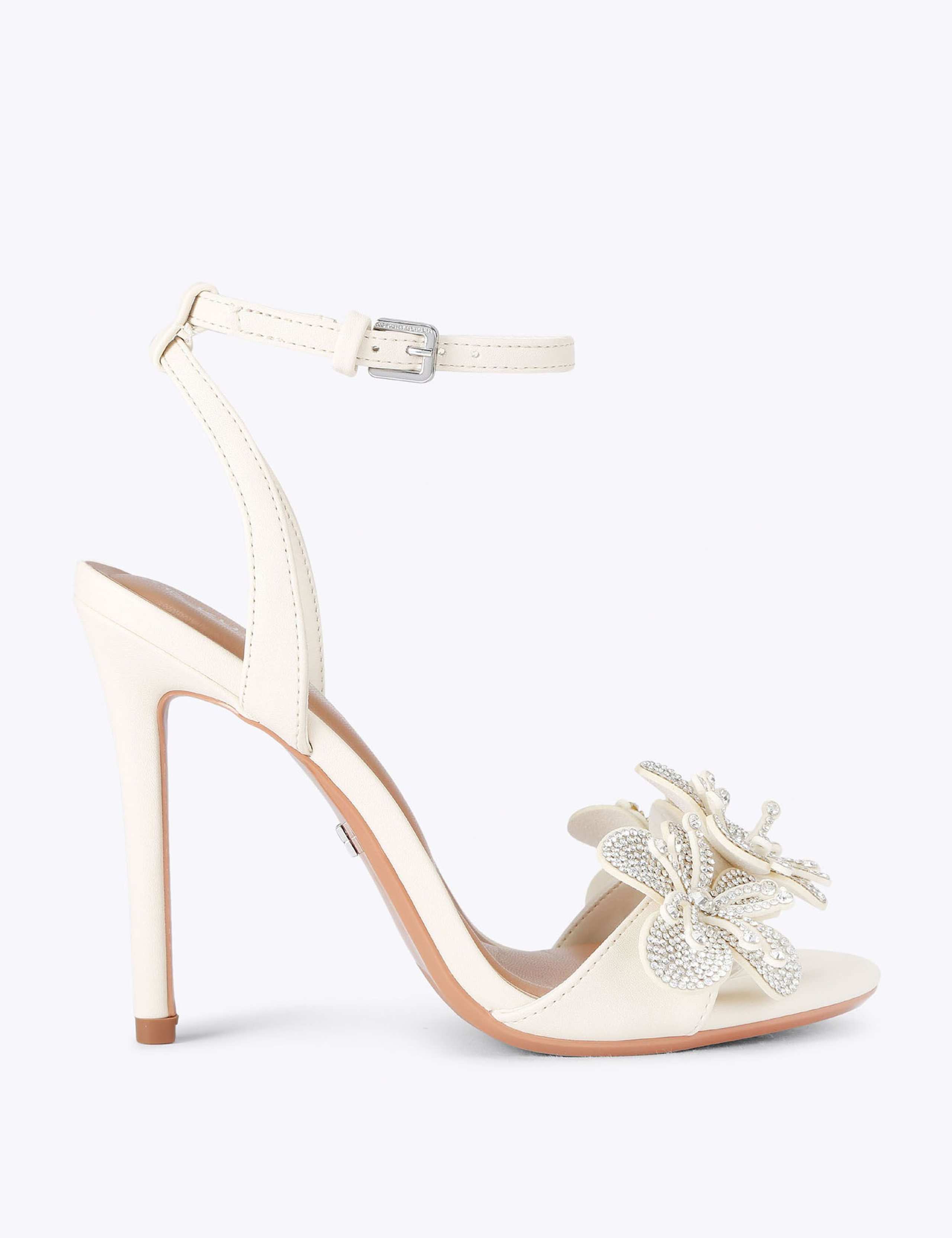 Floral Embellished Stiletto Heel Sandals 2 of 5