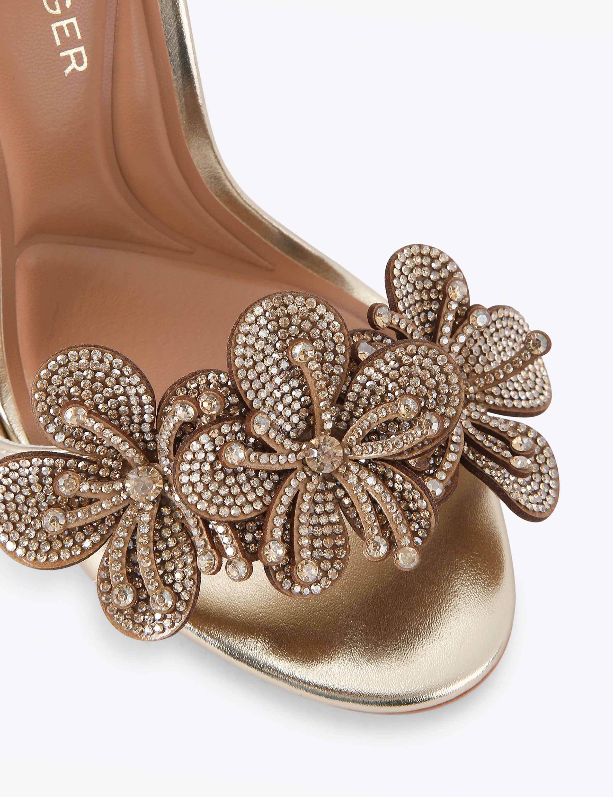 Metallic Ankle Strap Stiletto Heel Sandals 4 of 5