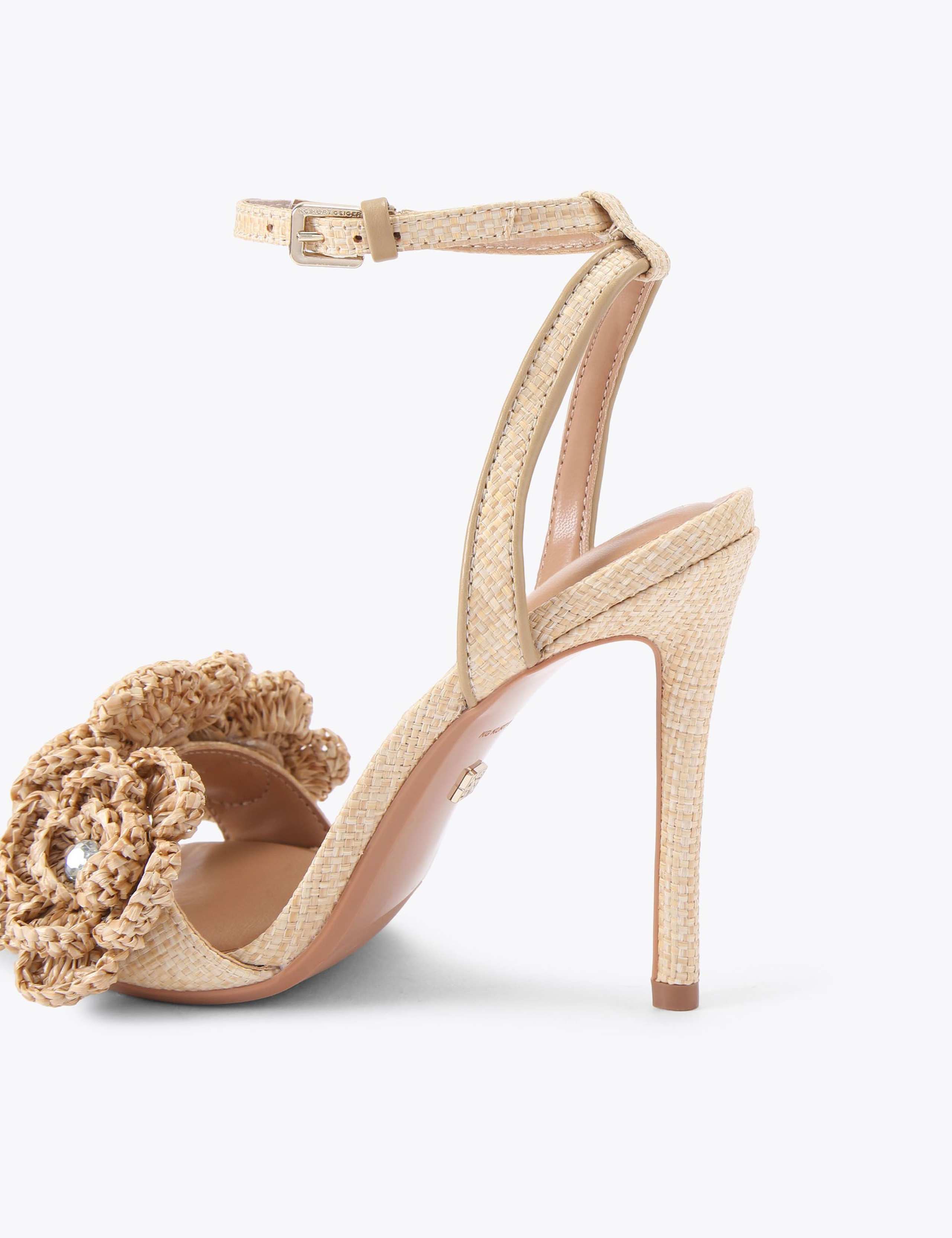 Floral Embroidered Stiletto Heel Sandals 4 of 4