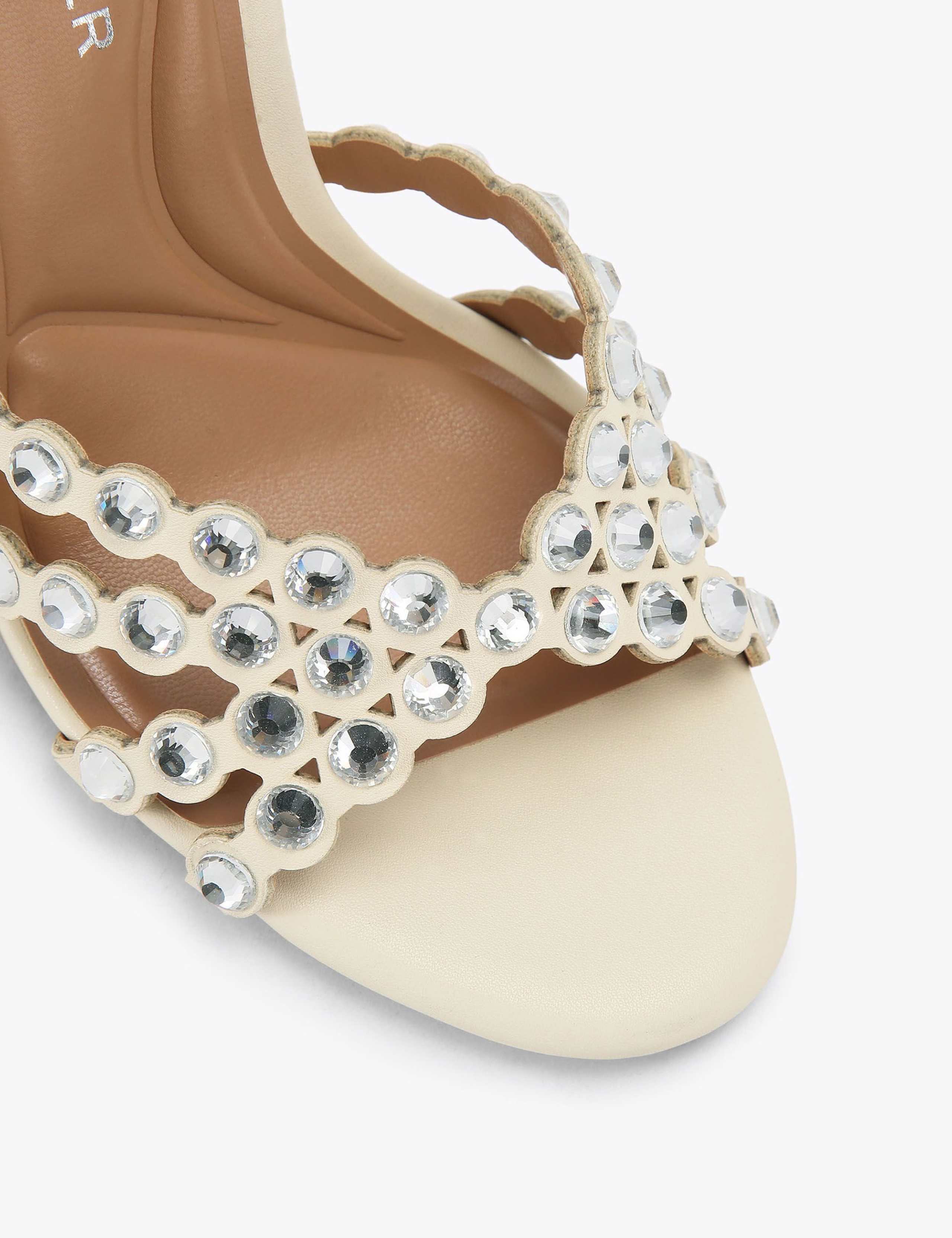 Studded Sparkle Stiletto Heel Sandals 3 of 4