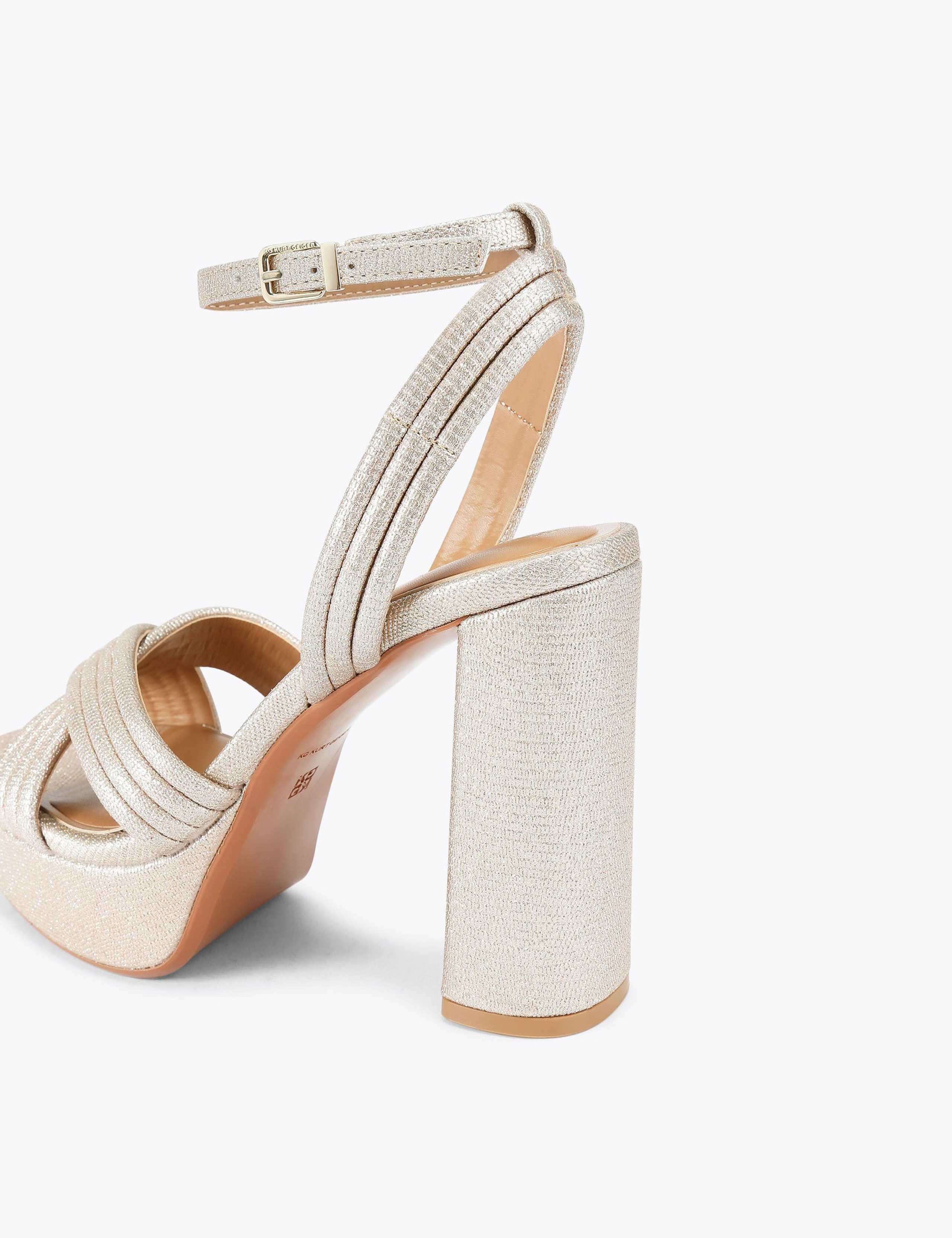 Metallic Platform Block Heel Sandals 5 of 5