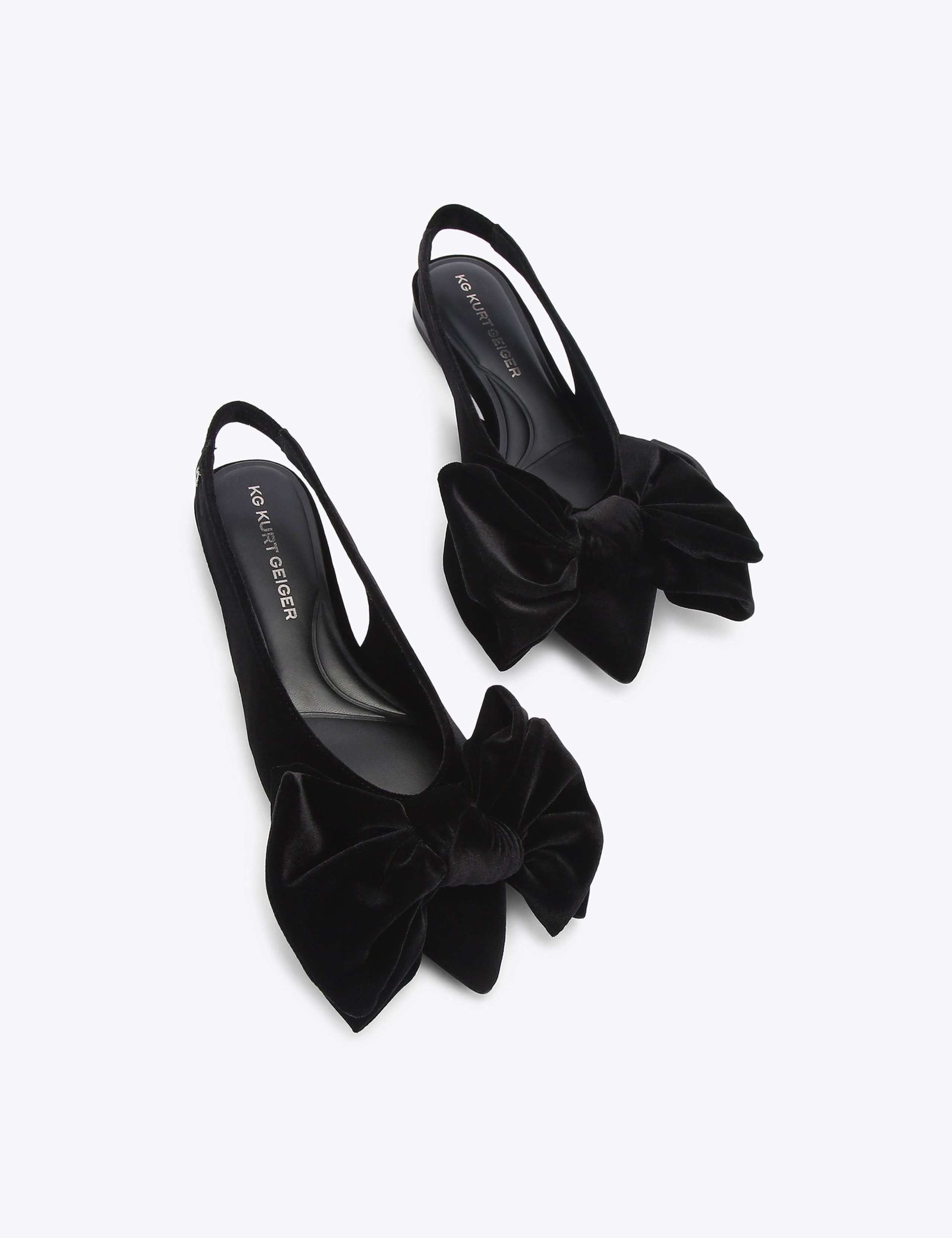 Velvet Bow Flat Pointed Mules 3 of 5