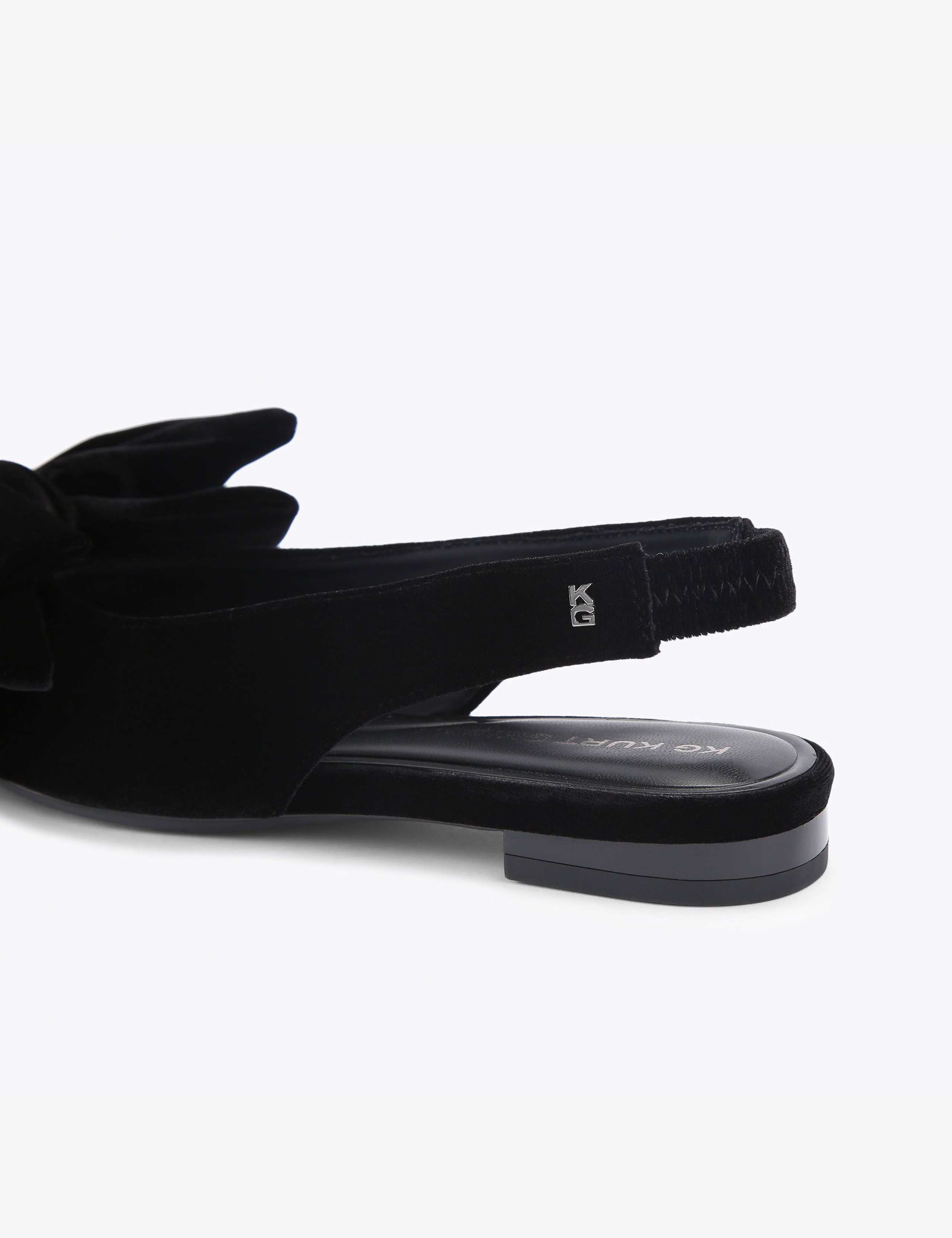 Velvet Bow Flat Pointed Mules 5 of 5