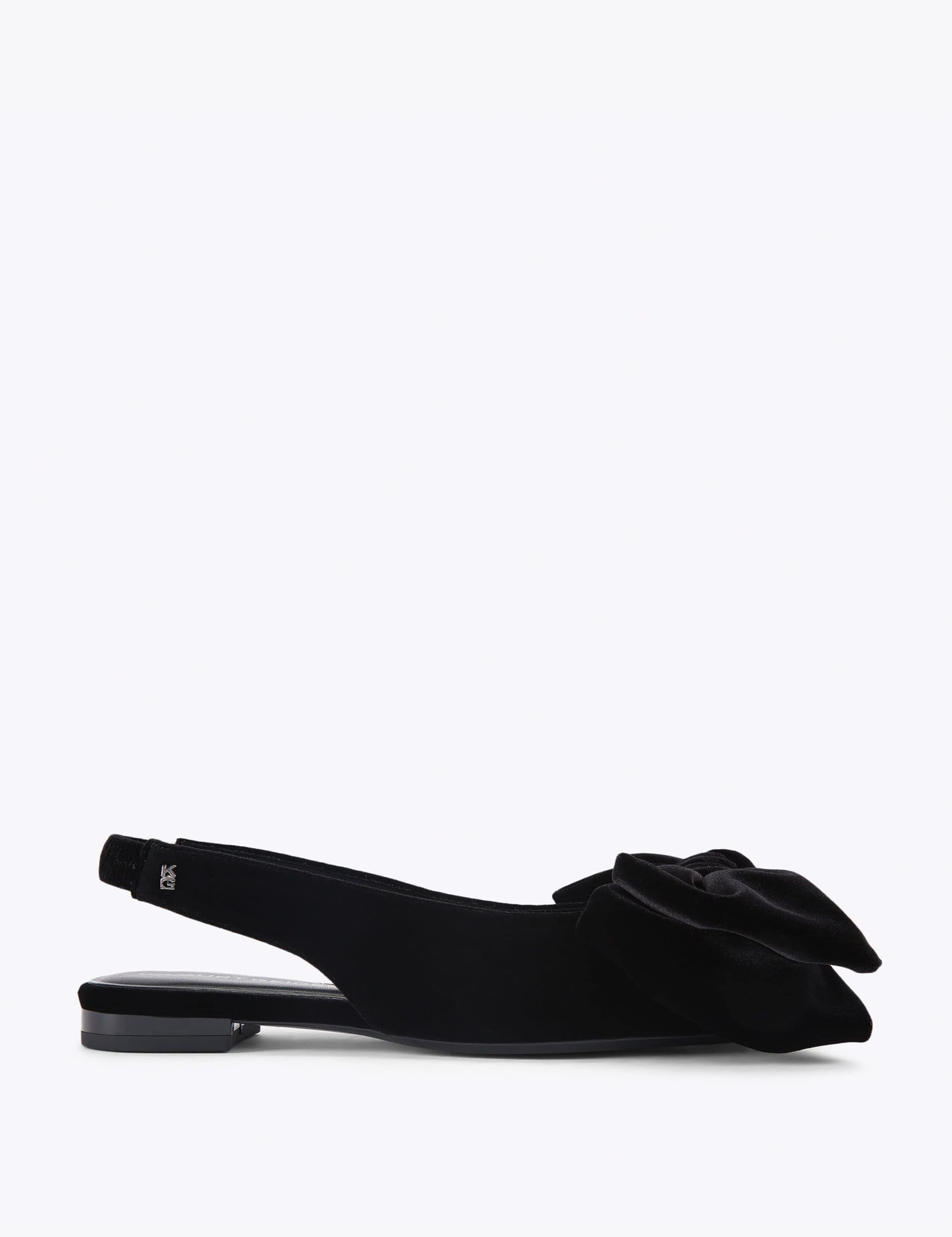 Velvet Bow Flat Pointed Mules 2 of 5