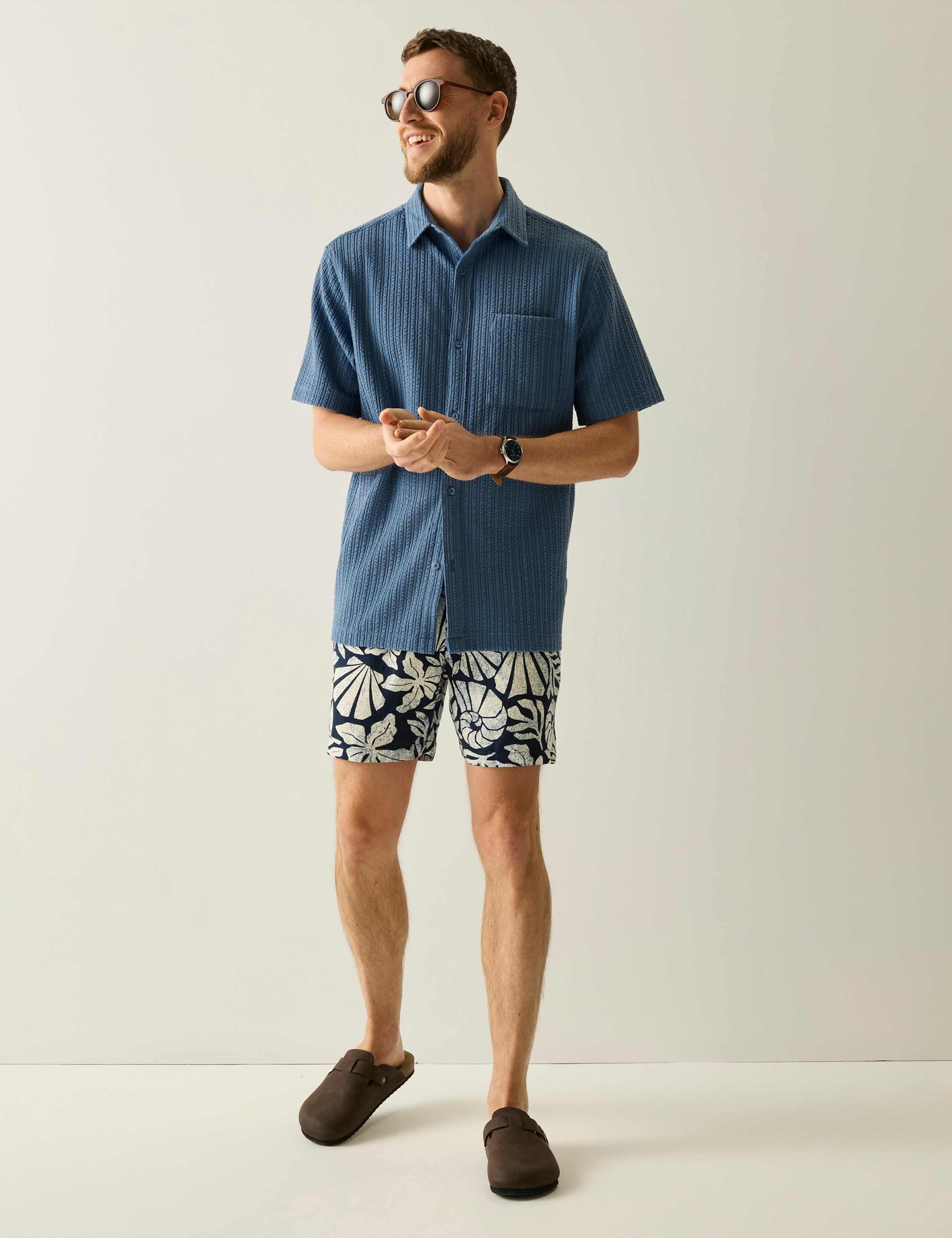 Camilo Relaxed Fit Seersucker Short Sleeve Shirt 6 of 6