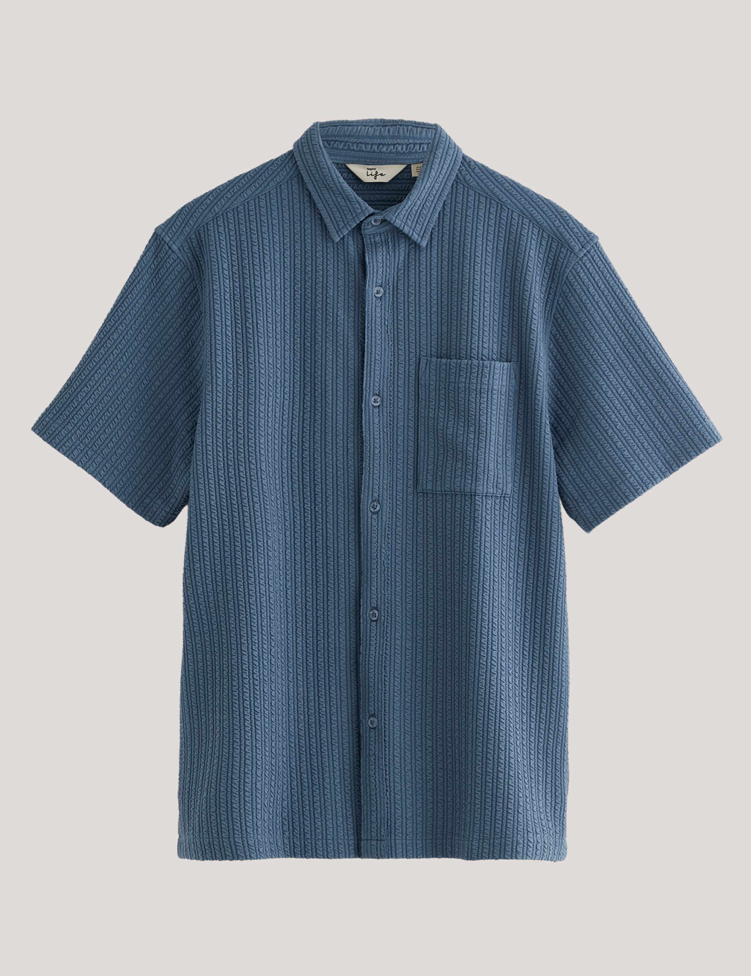 Camilo Relaxed Fit Seersucker Short Sleeve Shirt 2 of 6