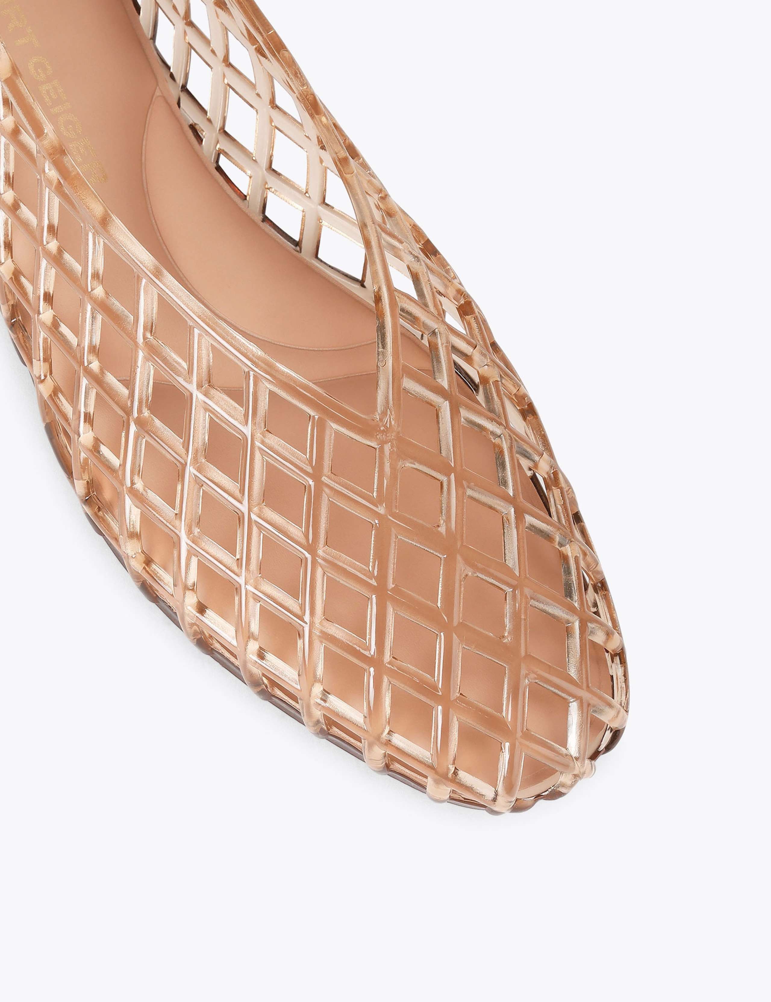 Flat Square Toe Jelly Ballet Pumps 4 of 4