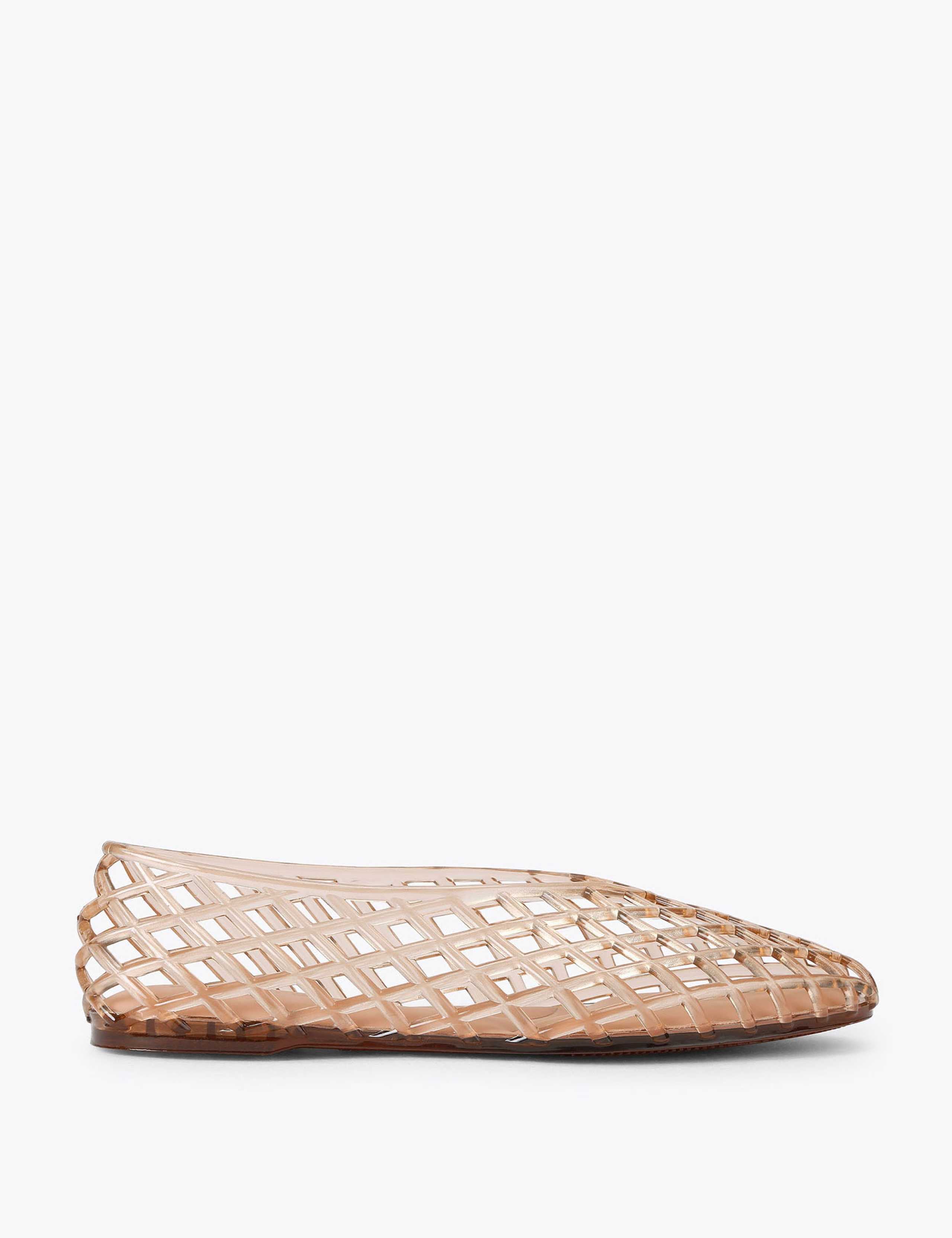 Flat Square Toe Jelly Ballet Pumps 1 of 4