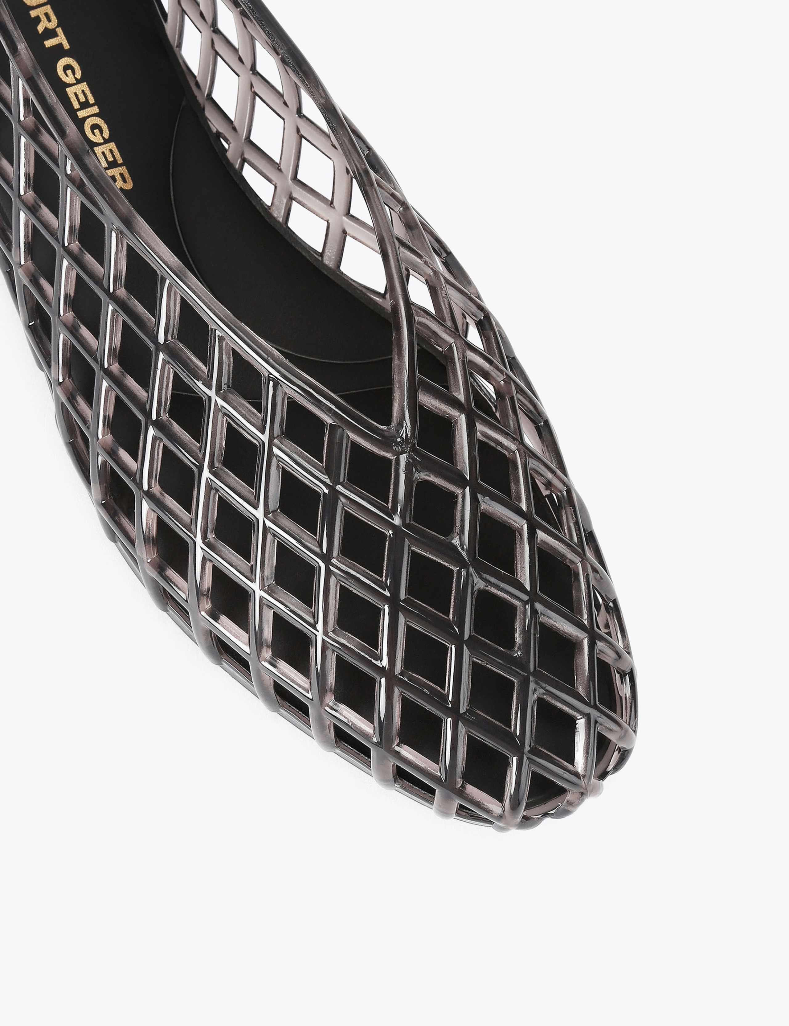 Flat Square Toe Jelly Ballet Pumps 2 of 4