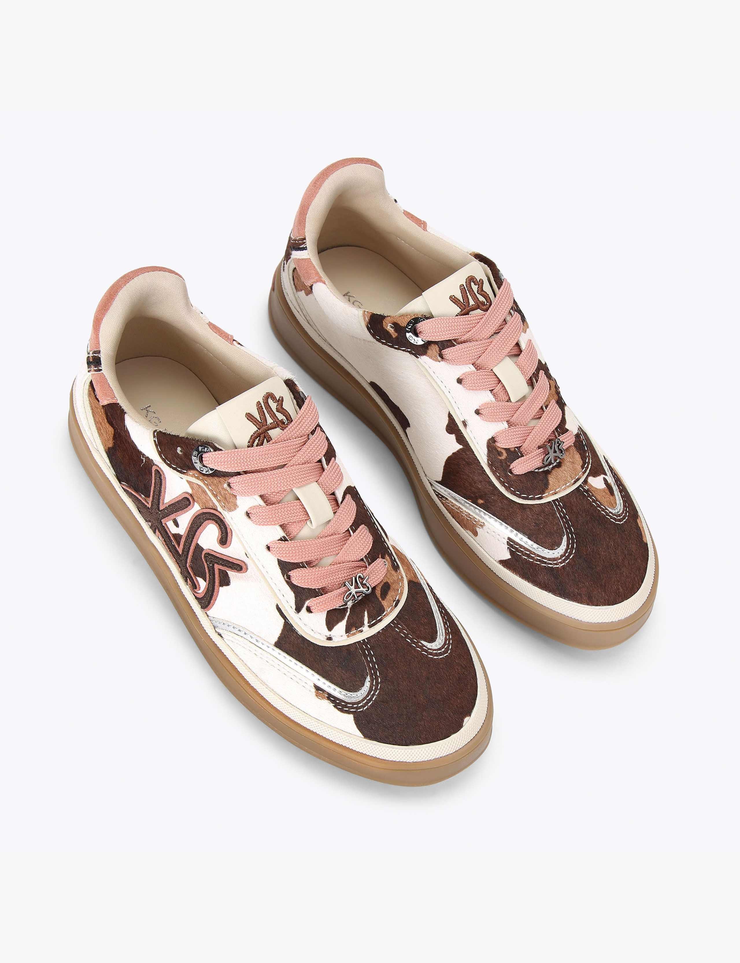 Leather Animal Print Side Detail Trainers 4 of 4