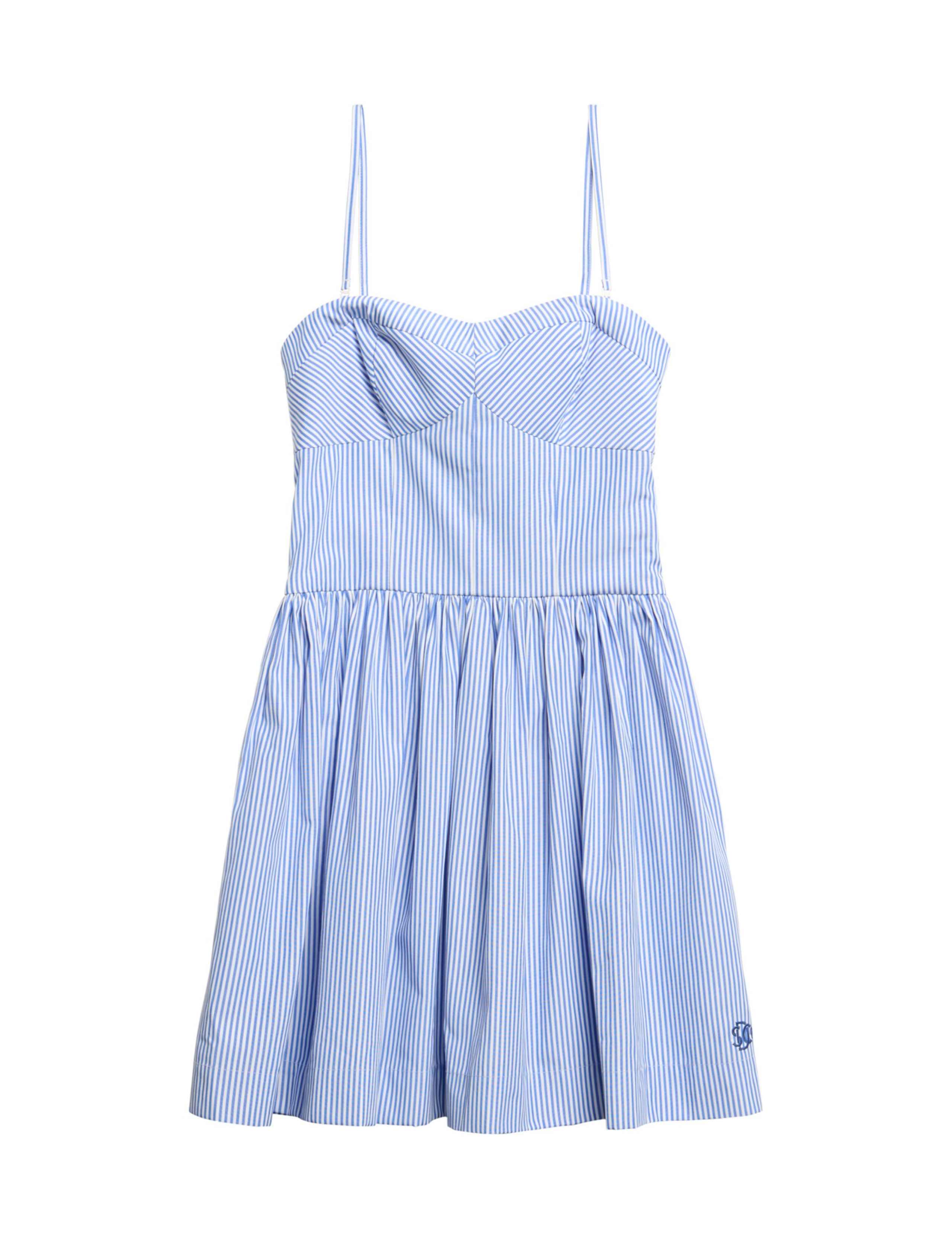Striped Sweetheart Neckline Strappy Mini Cami Dress 2 of 7