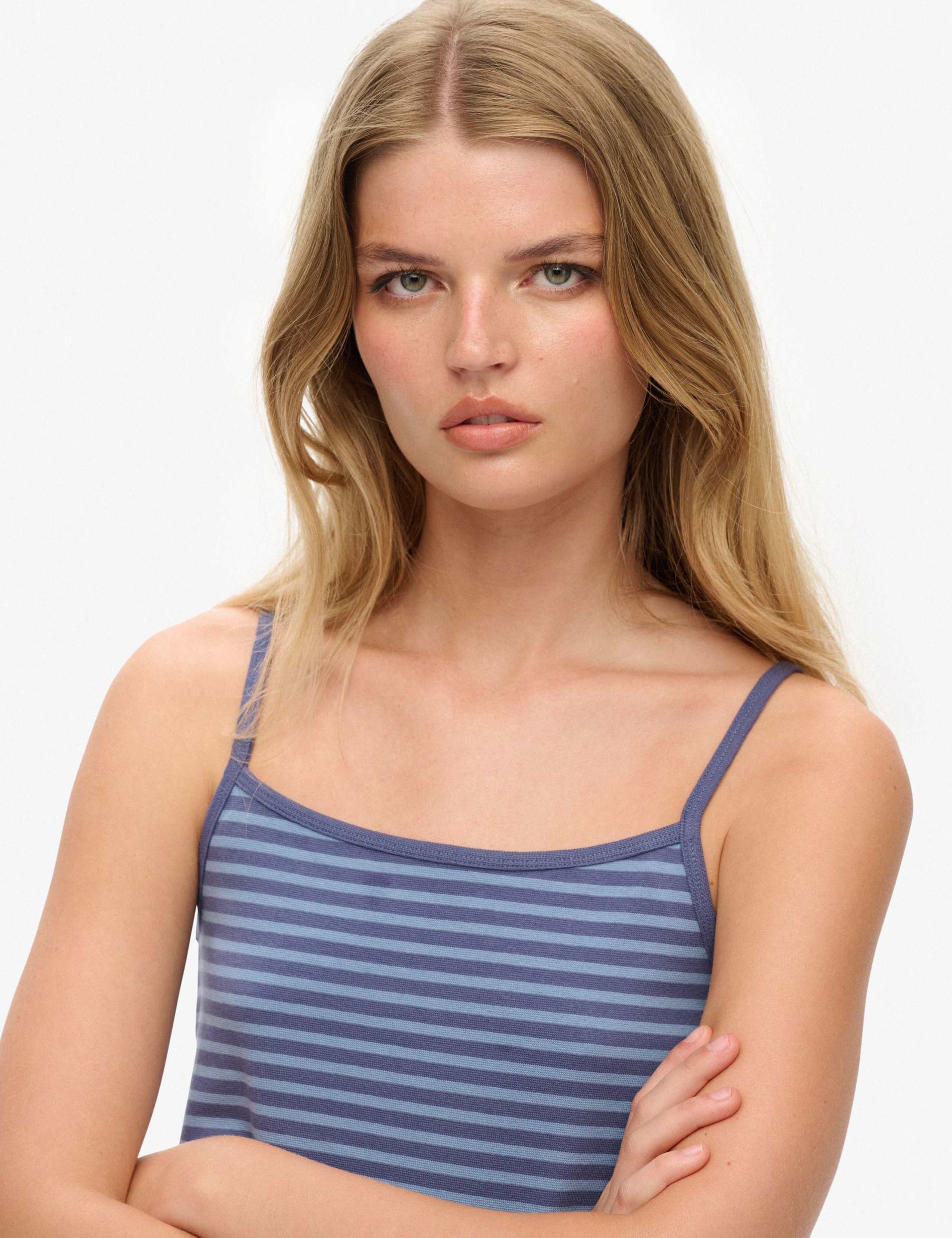 Cotton Rich Striped Cami Top 2 of 5
