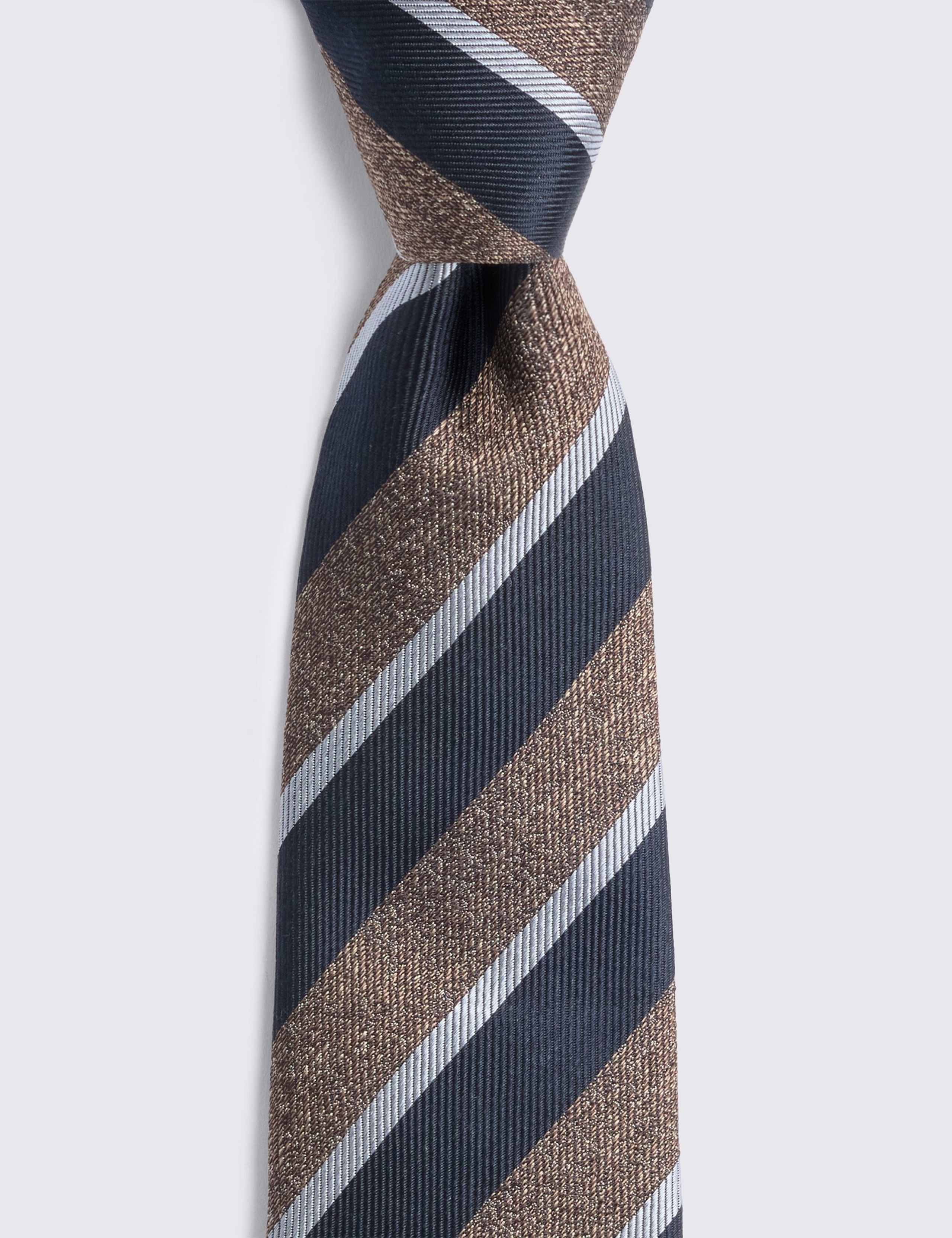 Striped Pure Silk Tie 3 of 3