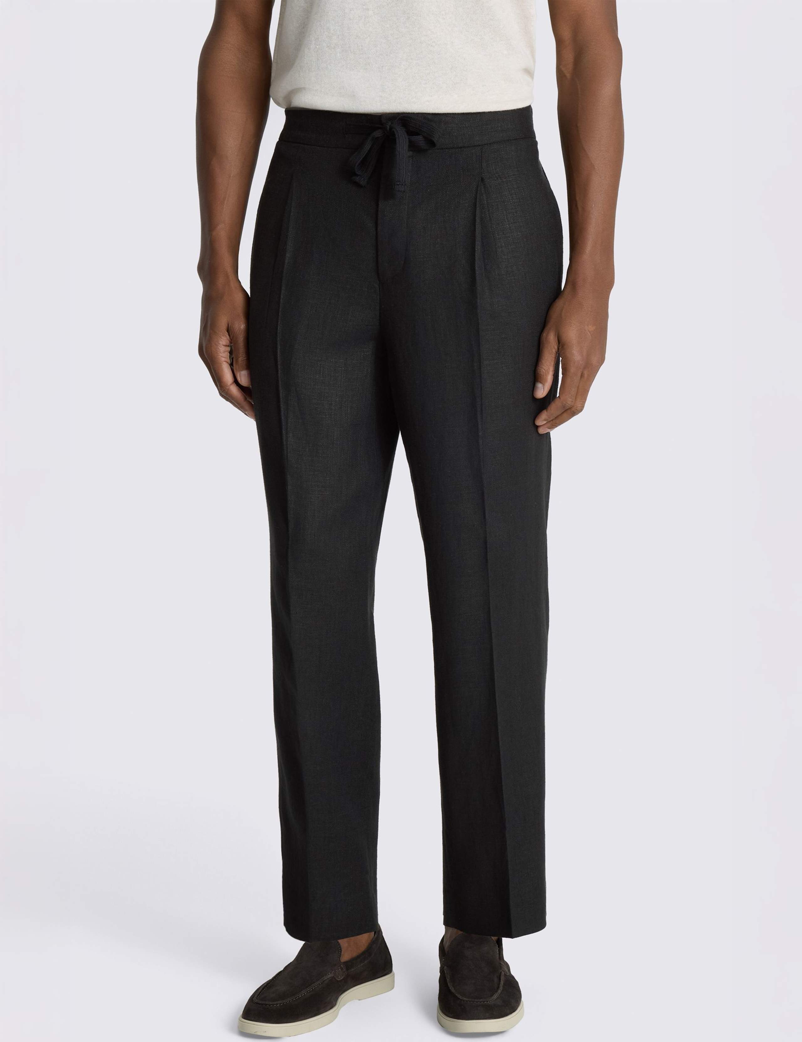 Tailored Fit Linen Rich Lightweight Trousers 1 of 3