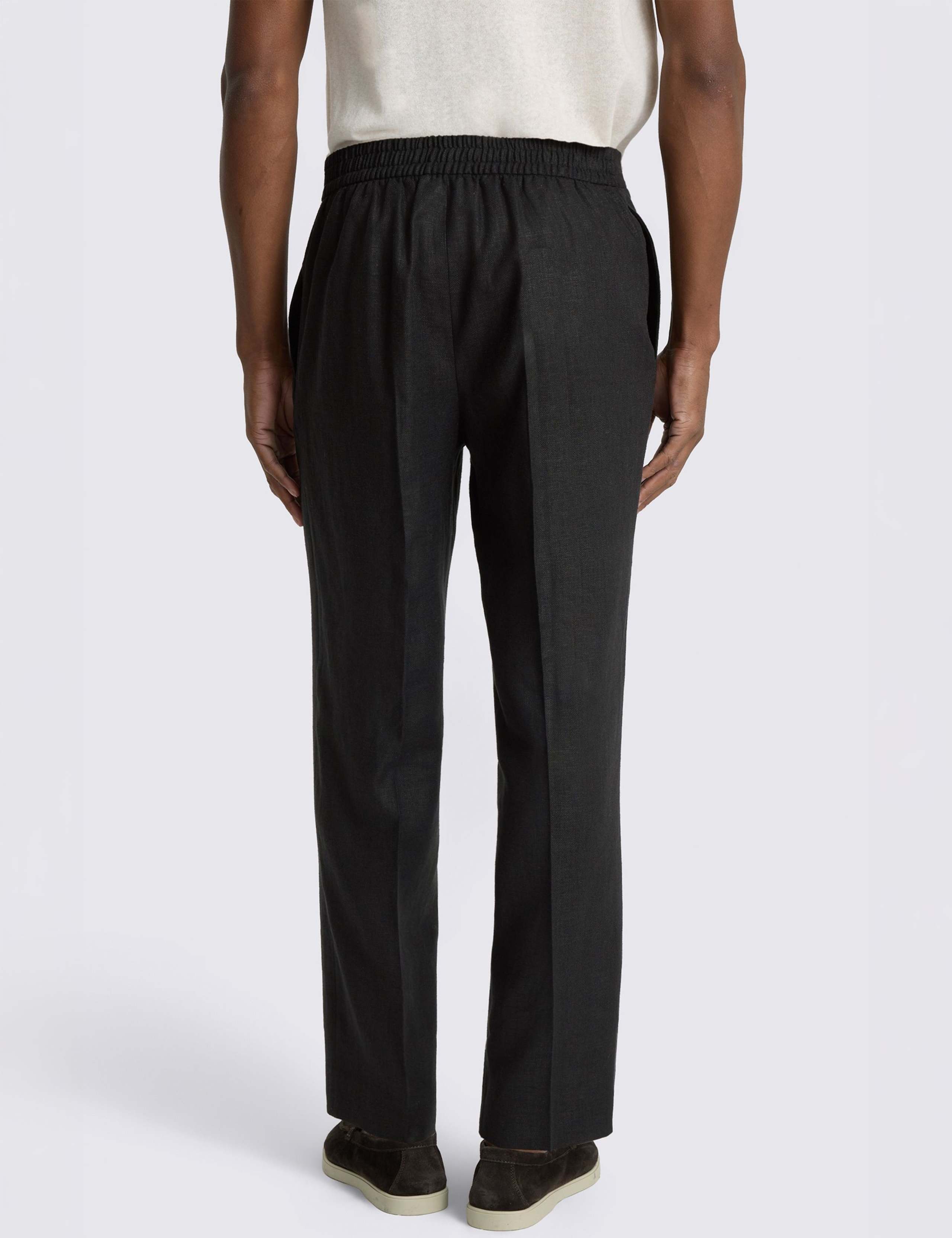 Tailored Fit Linen Rich Lightweight Trousers 3 of 3
