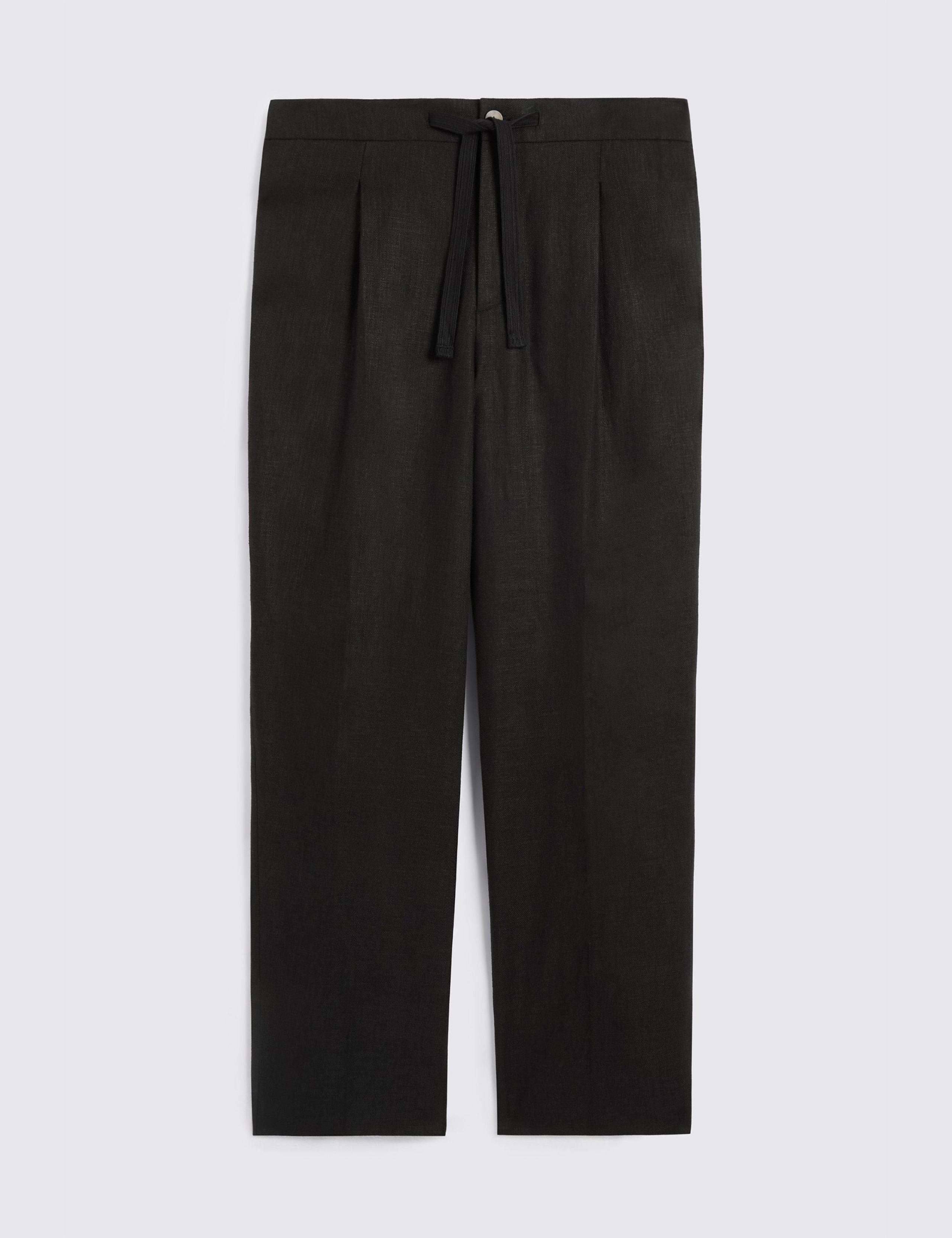 Tailored Fit Linen Rich Lightweight Trousers 2 of 3