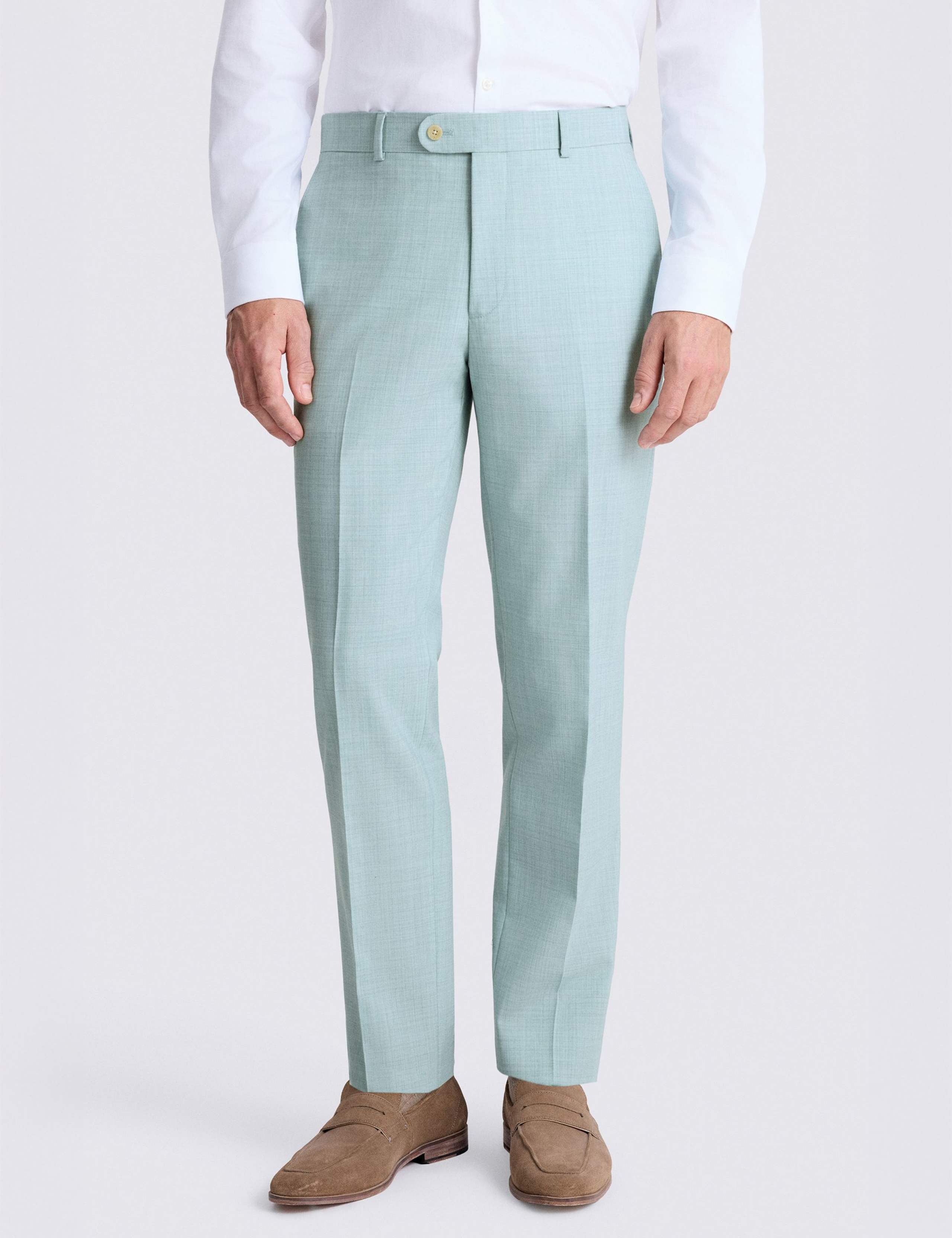 Slim Fit Wool Blend Marl Suit Trousers 1 of 3