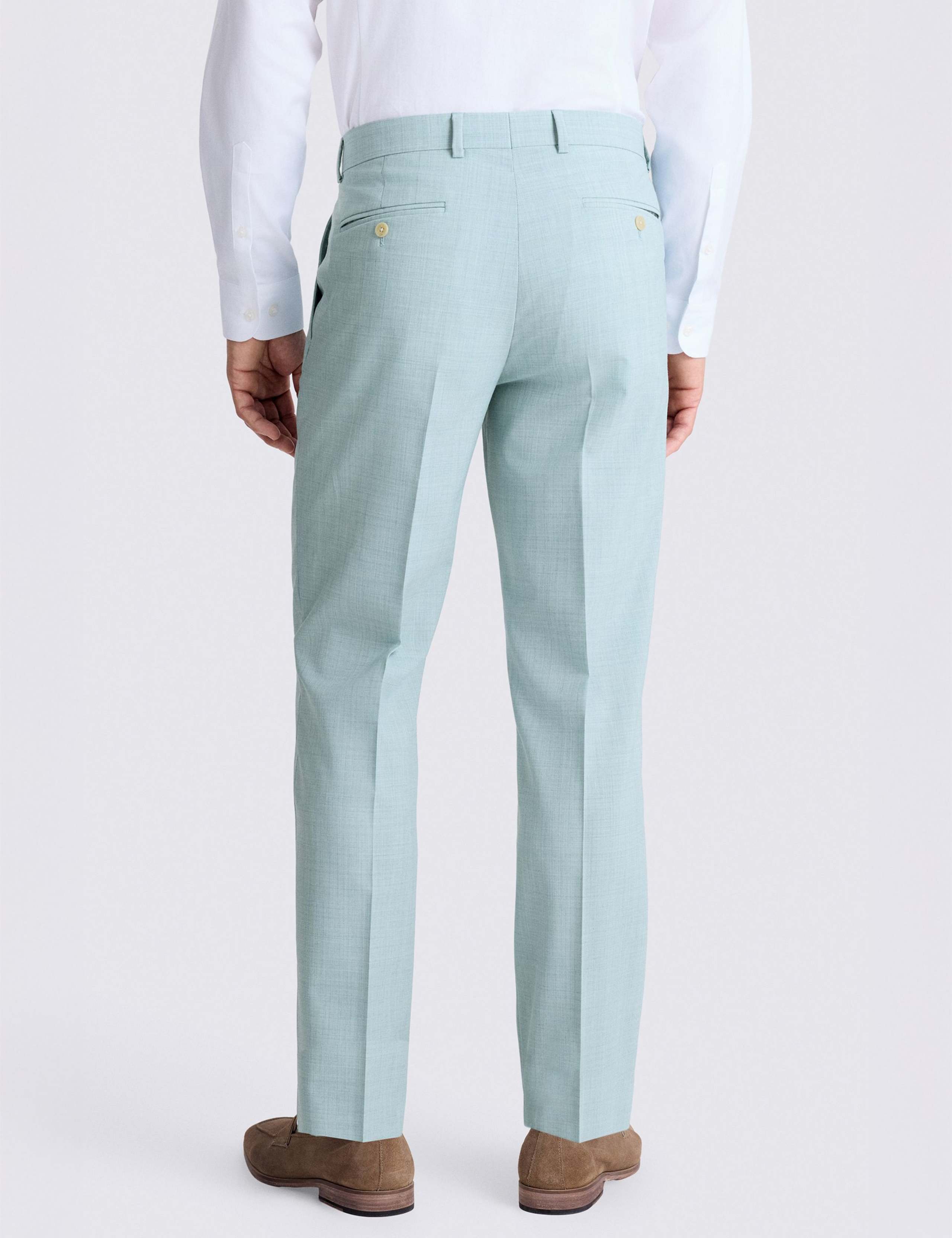 Slim Fit Wool Blend Marl Suit Trousers 2 of 3