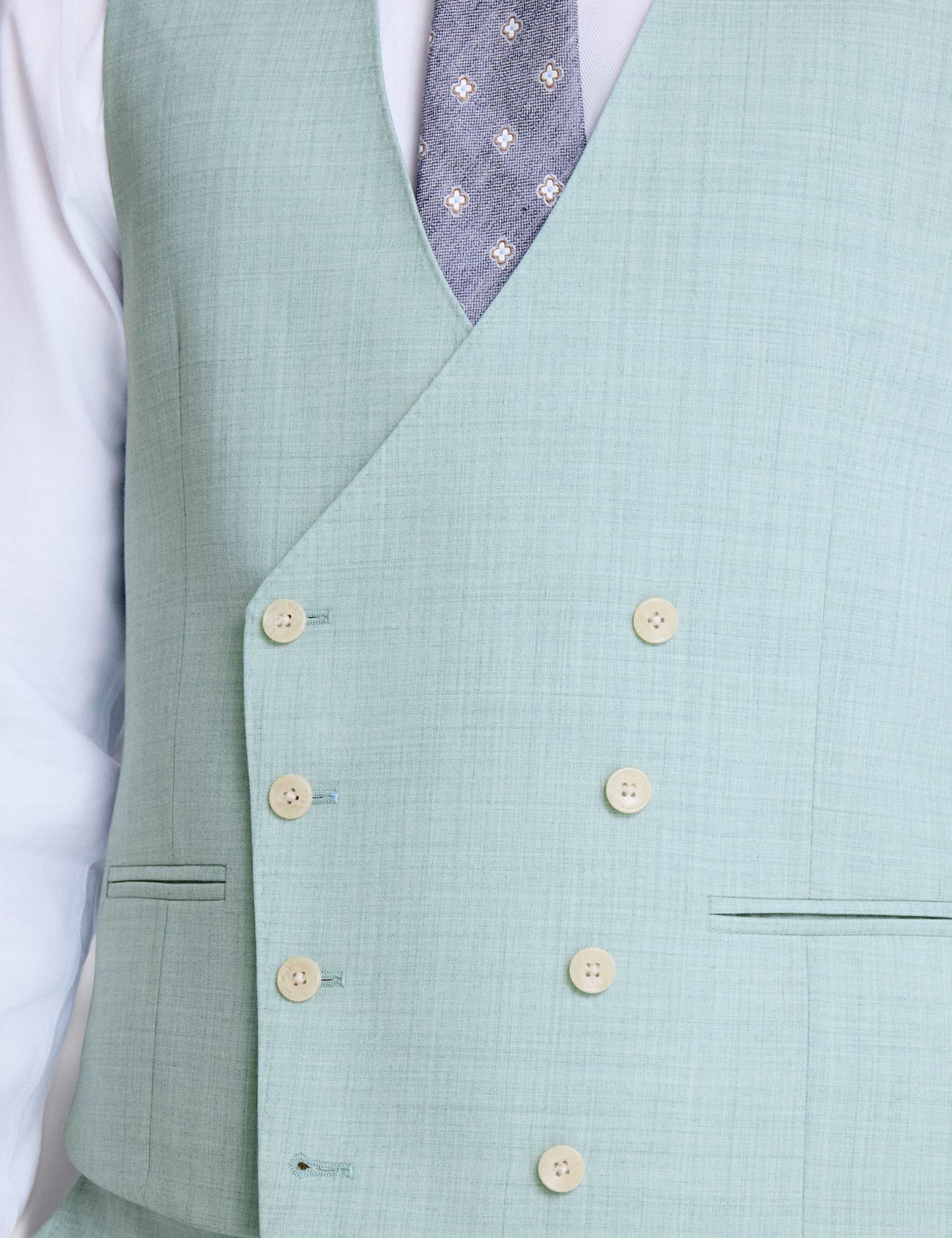 Slim Fit Wool Blend Marl Waistcoat 2 of 3