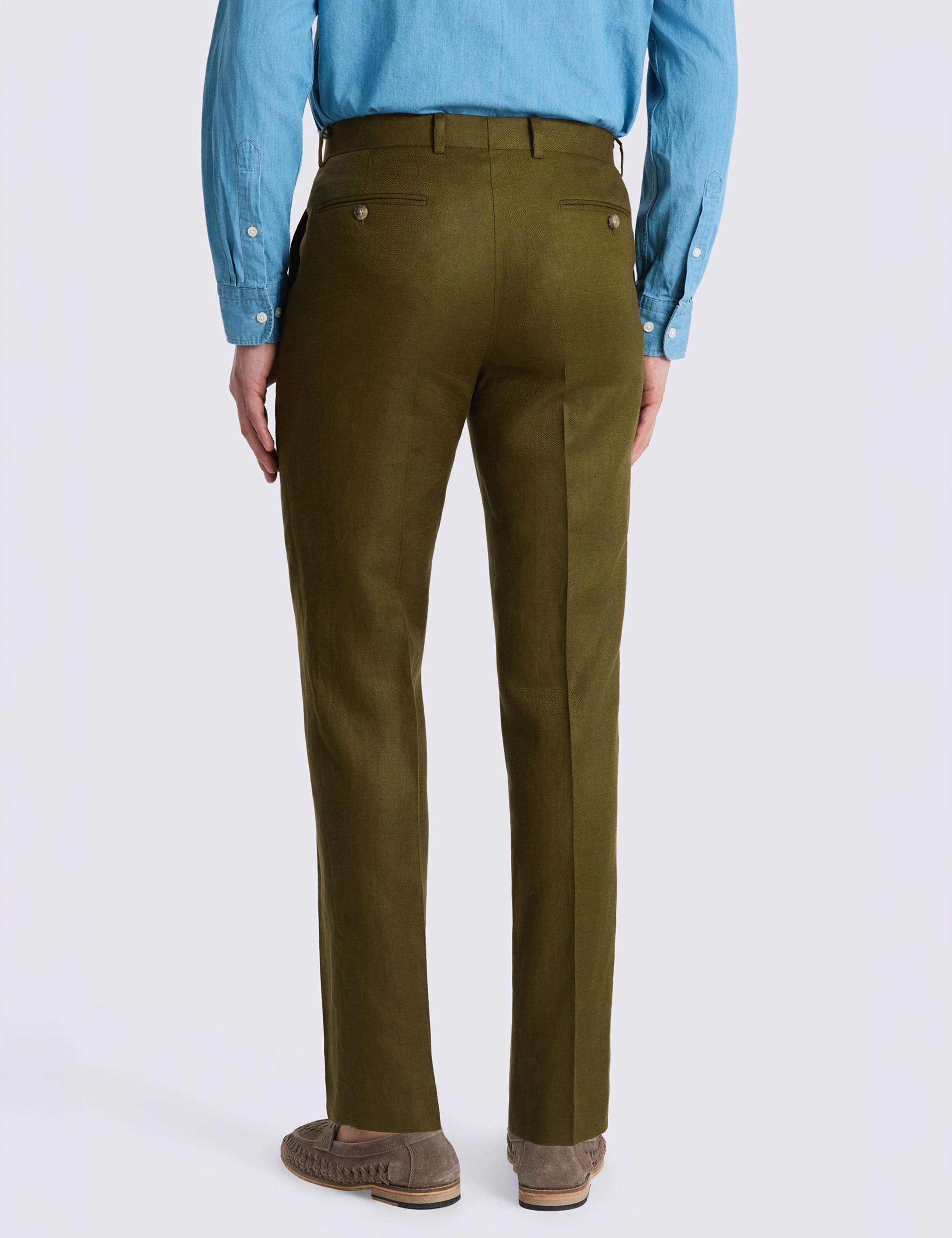 Tailored Fit Pure Linen Suit Trousers 2 of 3