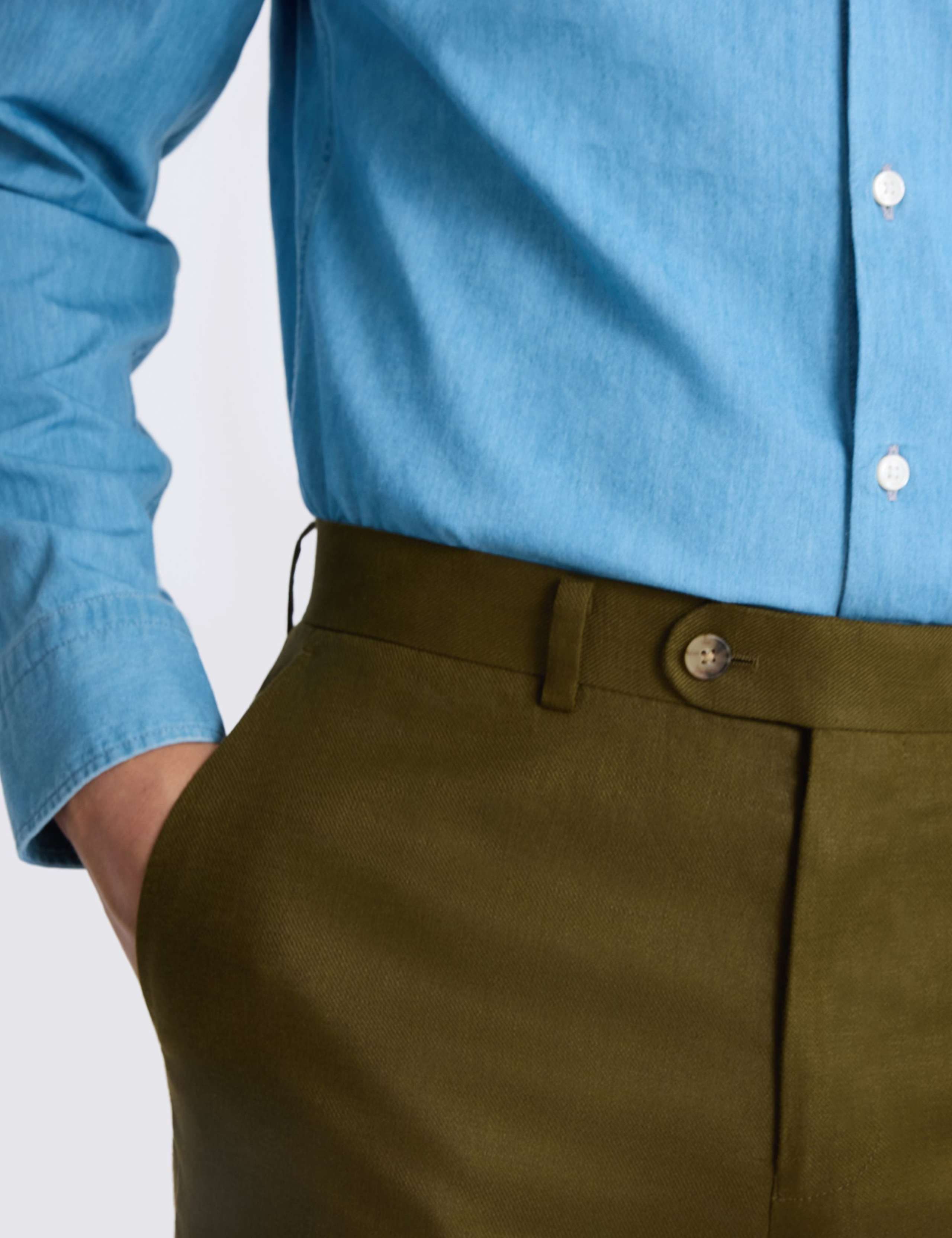 Tailored Fit Pure Linen Suit Trousers 3 of 3