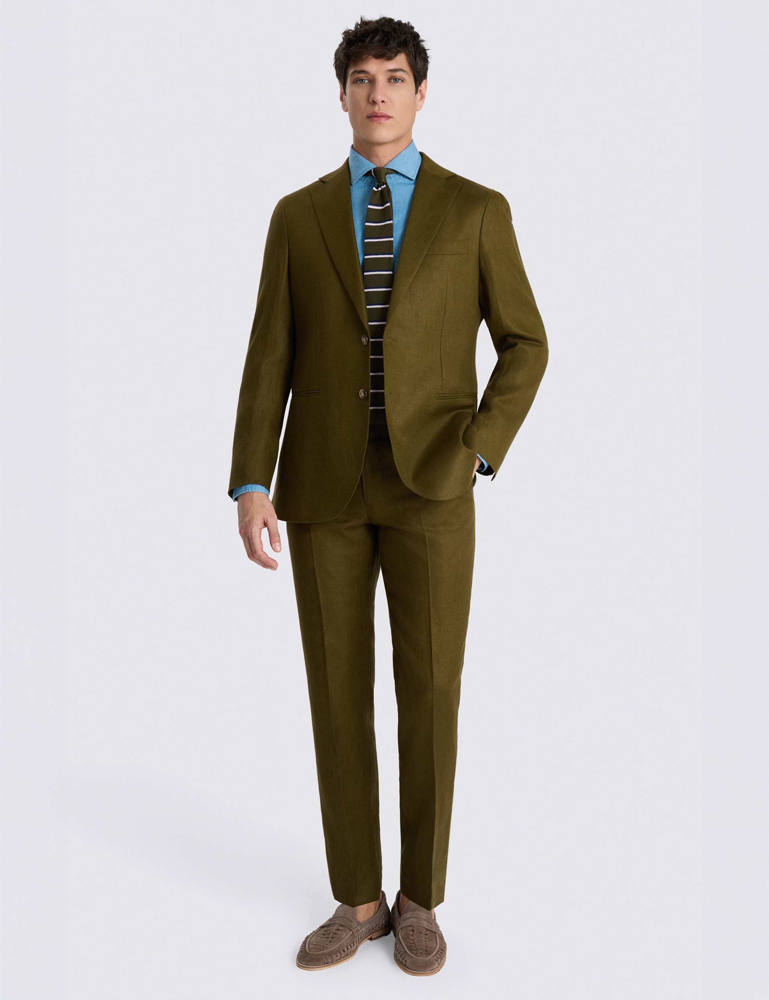 Tailored Fit Pure Linen Suit Jacket 3 of 5