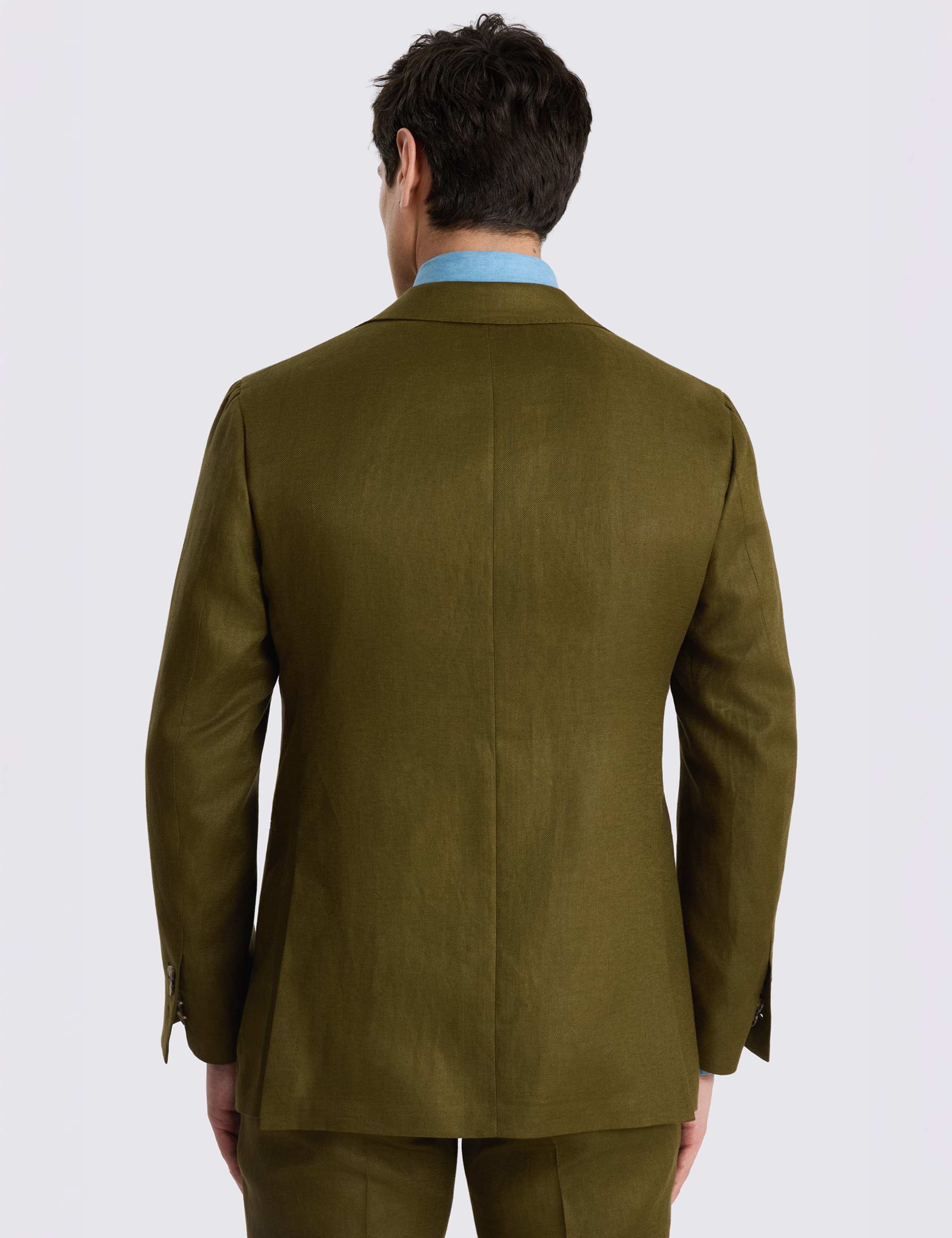 Tailored Fit Pure Linen Suit Jacket 4 of 5