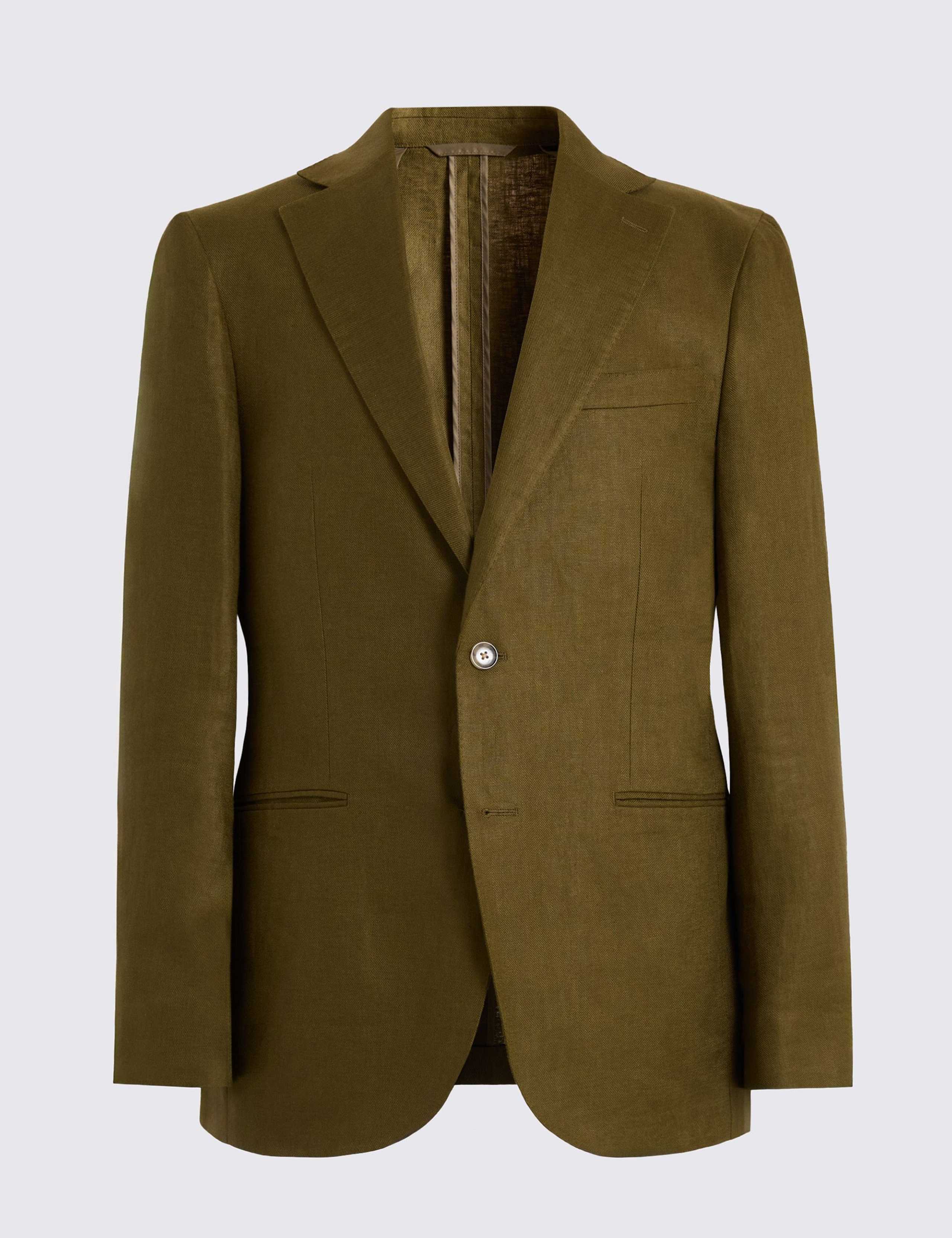 Tailored Fit Pure Linen Suit Jacket 2 of 5