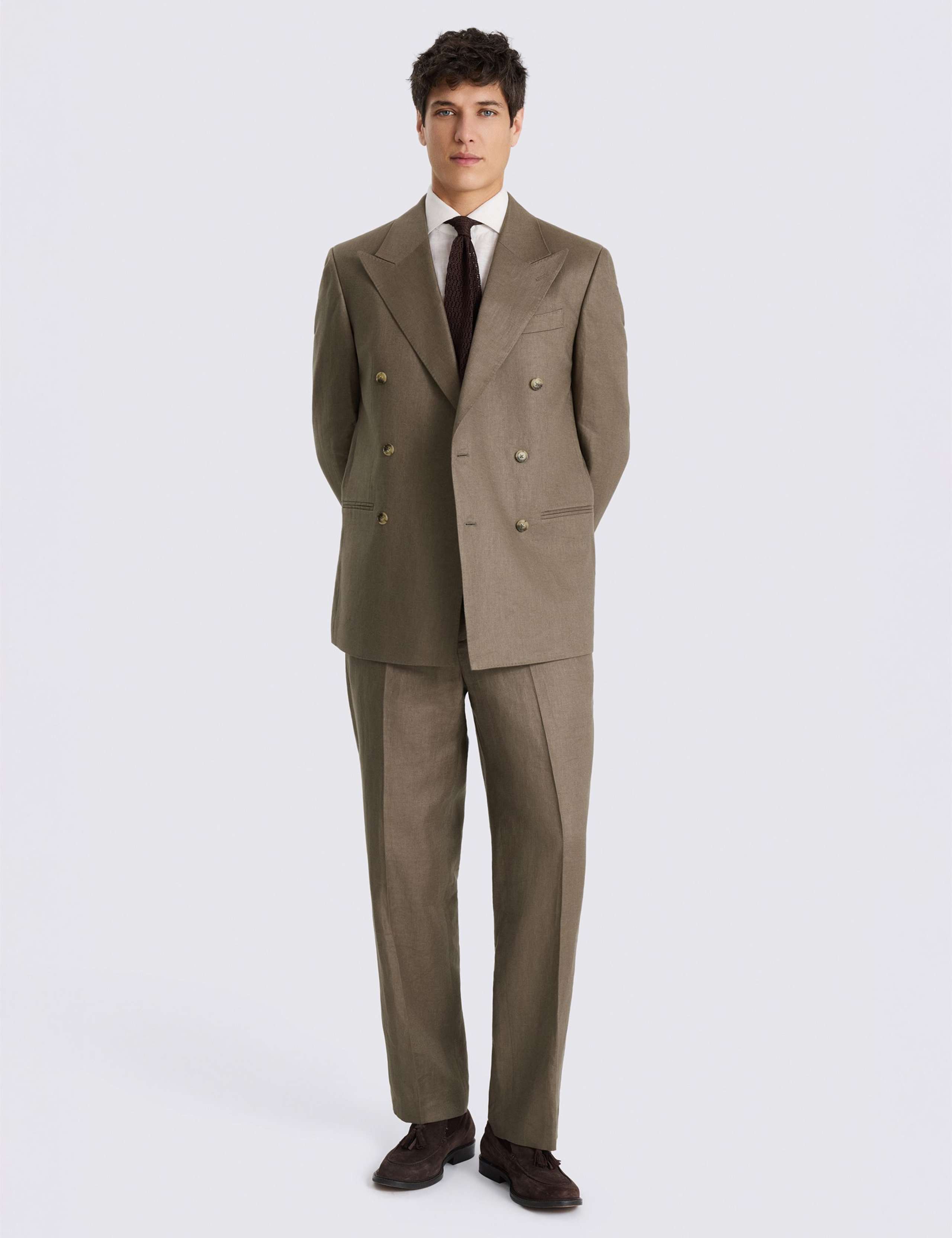 Relaxed Fit Pure Linen Double Breasted Suit Jacket 2 of 4