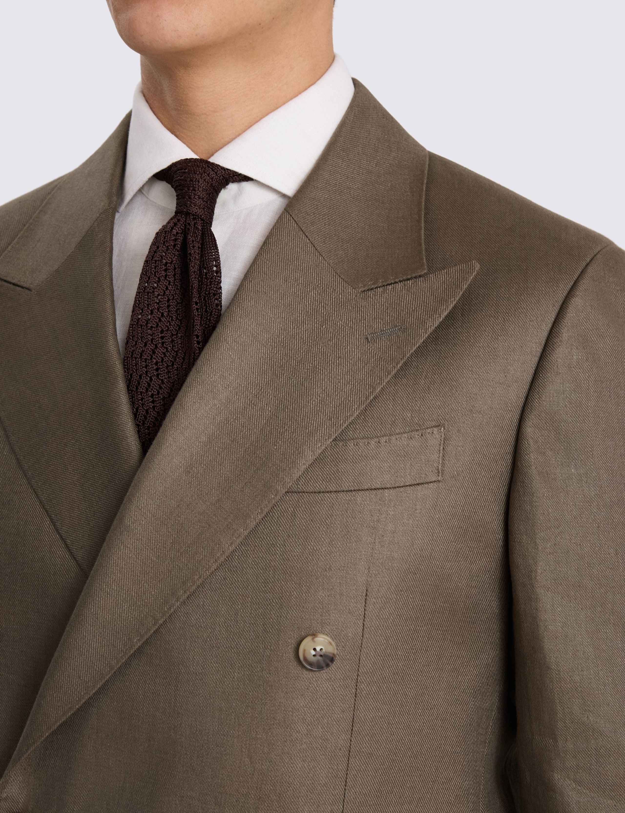 Relaxed Fit Pure Linen Double Breasted Suit Jacket 3 of 4