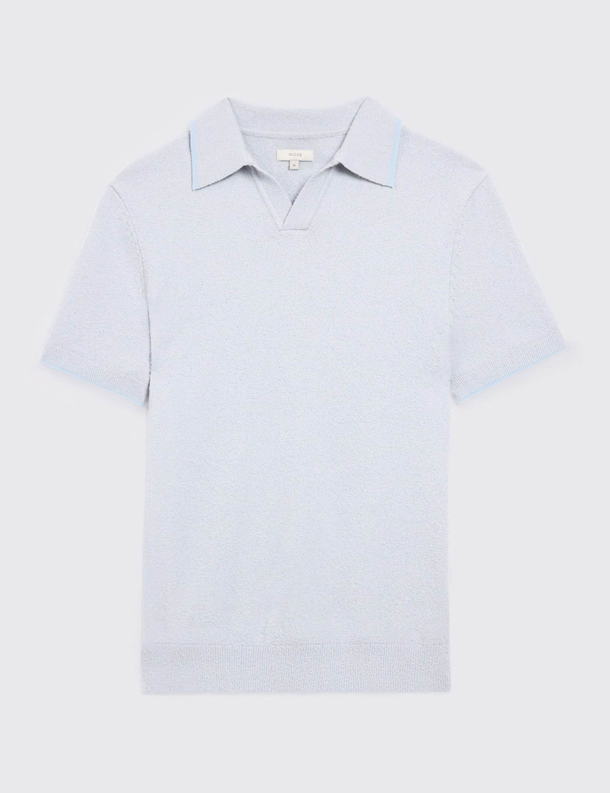 Cotton Rich Bouclé Knitted Polo Shirt 2 of 4