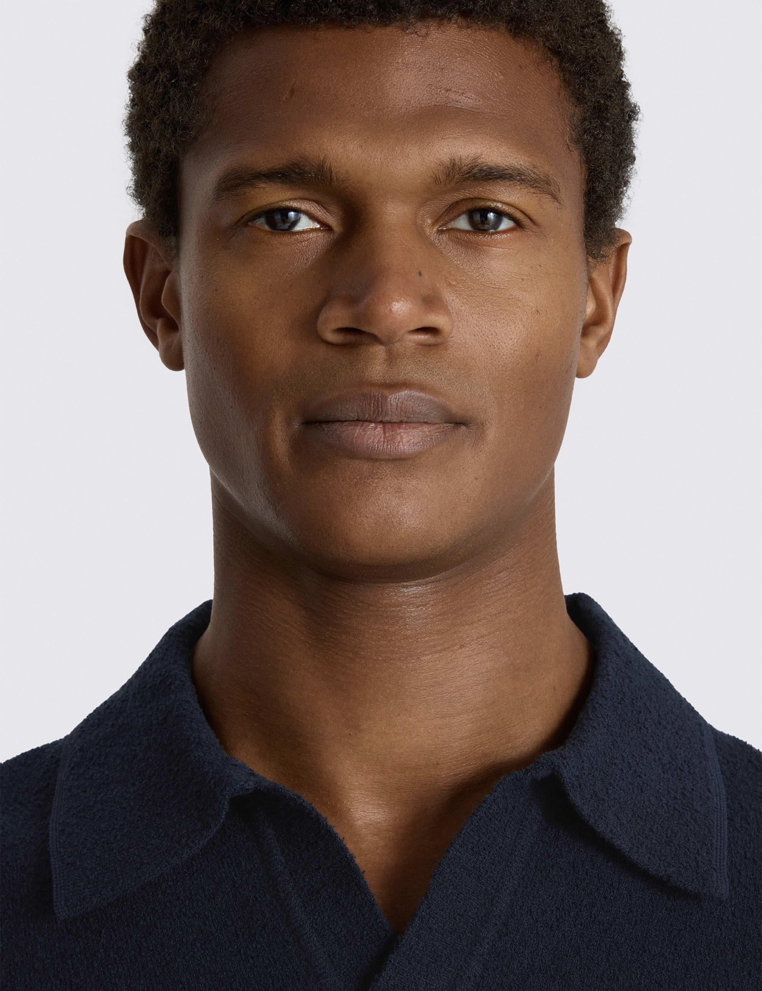 Cotton Rich Bouclé Knitted Polo Shirt 4 of 4