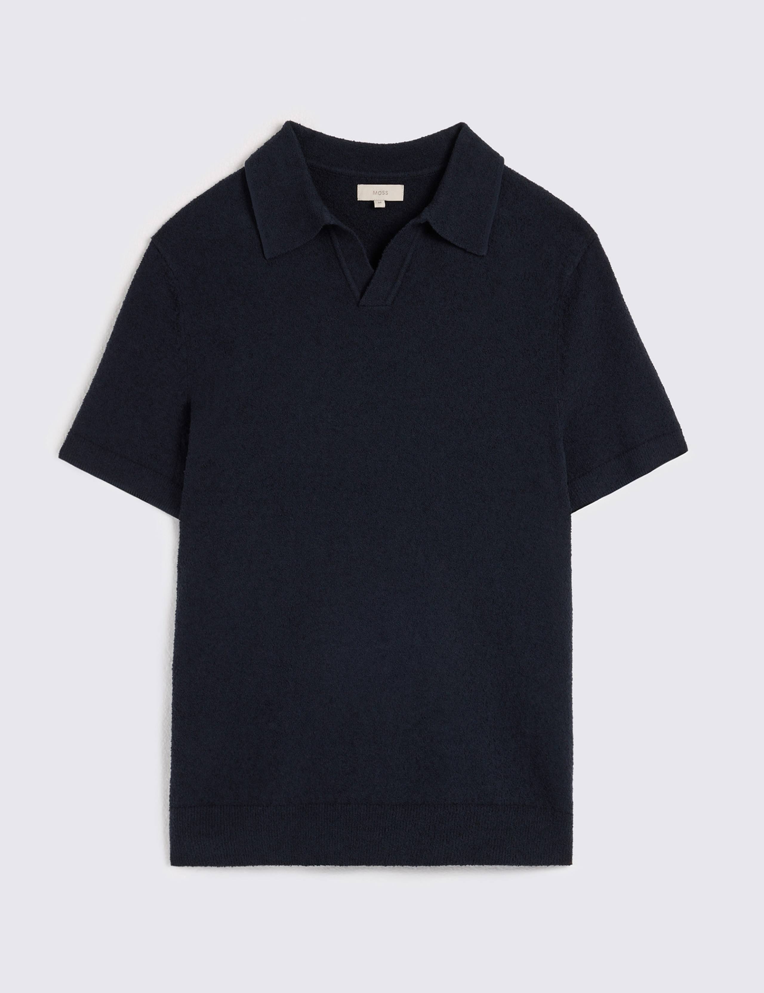 Cotton Rich Bouclé Knitted Polo Shirt 2 of 4