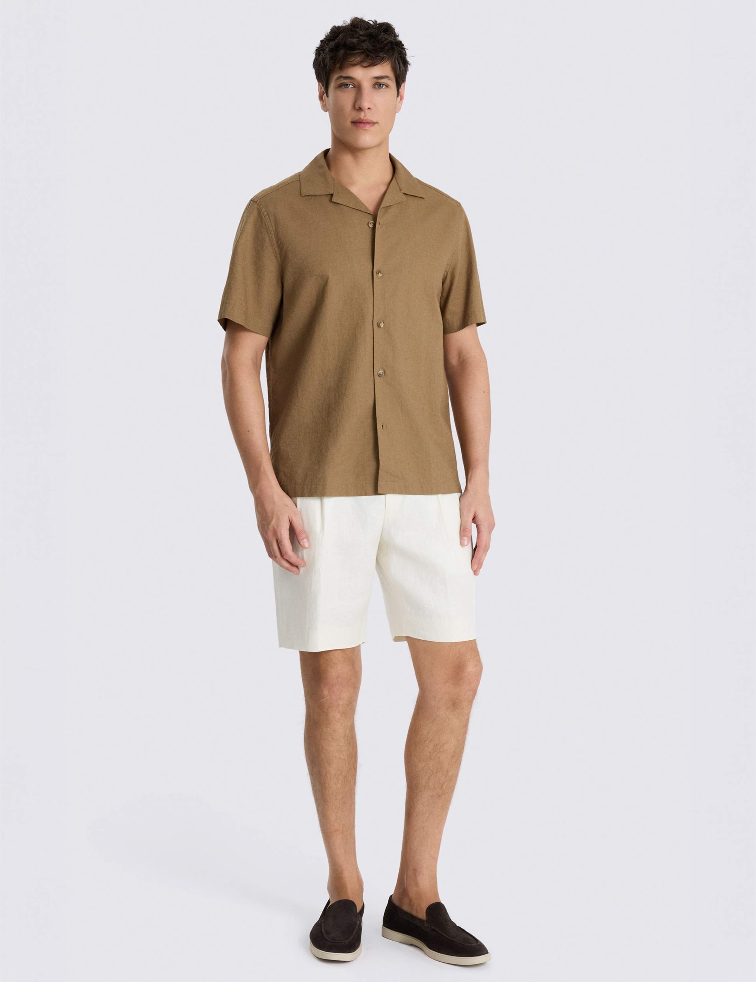 Cotton Linen Blend Short Sleeve Shirt 3 of 4
