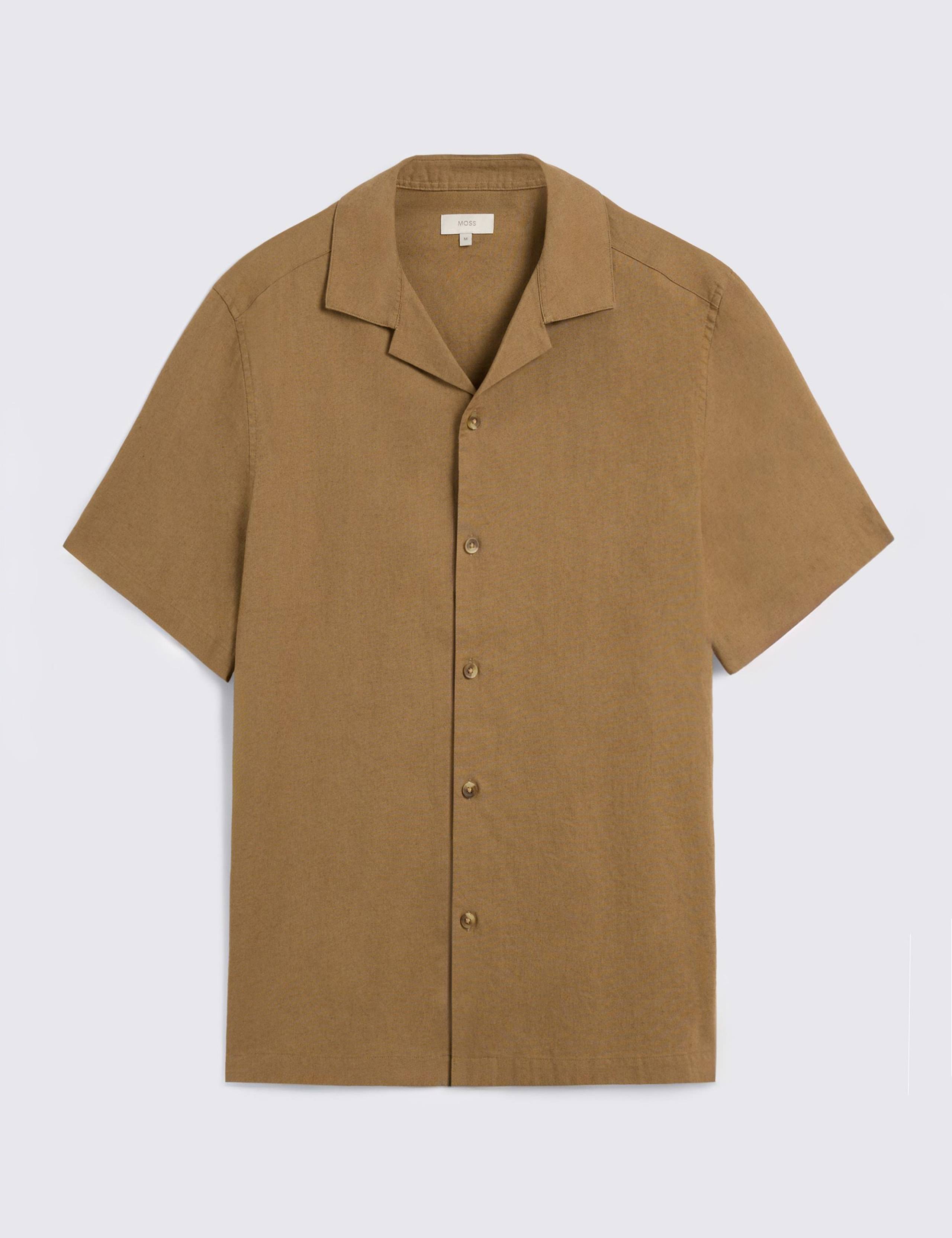 Cotton Linen Blend Short Sleeve Shirt 2 of 4