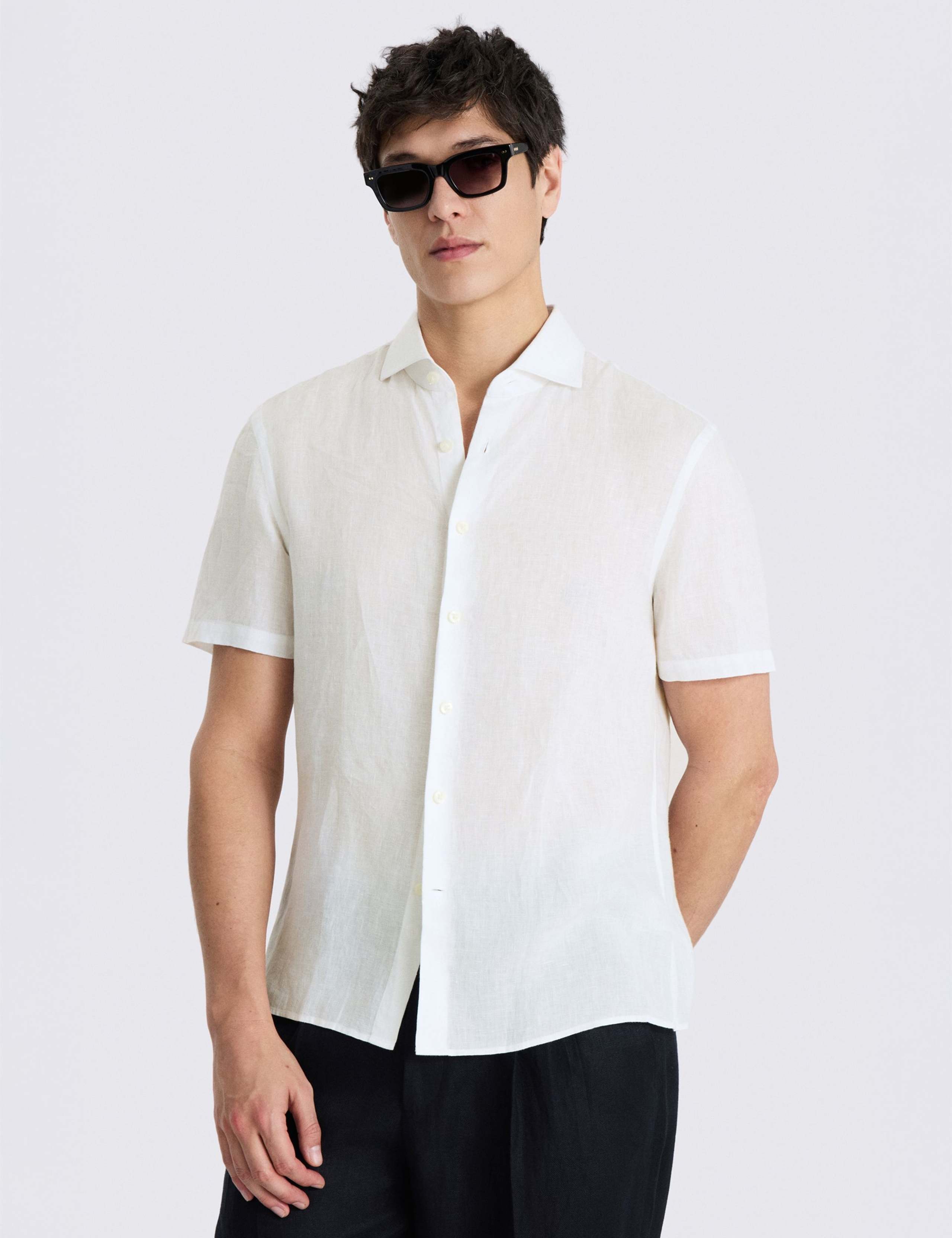 Pure Linen Short Sleeve Shirt 1 of 4